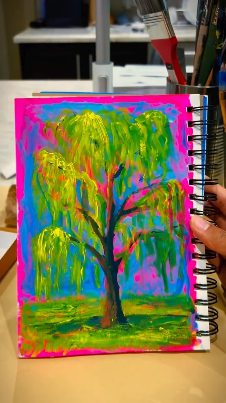 Just sip some tea and paint 🧘♀️
#paint #studioblueartacademy #vaughanartschool #studioblue #studioblueart #artclasses #artschool