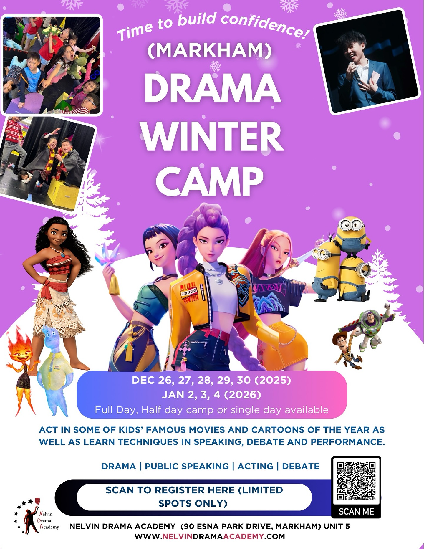 SIGN UP FOR OUR WINTER CAMP, SPOTS FILL UP FAST🥶☃️❄️
Join us for days of drama, performance, public speaking, debate, production and ALL THINGS THEATRE❤️
Current NDA students get 10% off!!!!
🔗SIGN UP LINK IM BIO
There are full day, half day and single day options!
Camp dates:
❄️Dec 26, 27, 28, 29, 30
❄️Jan 2, 3 , 4
⏰Time: 9AM - 4PM
#drama #dramaislife #wintercamp #toronto #thingstodowinter #markham #stouffville #markhamdrama #markhamontario
