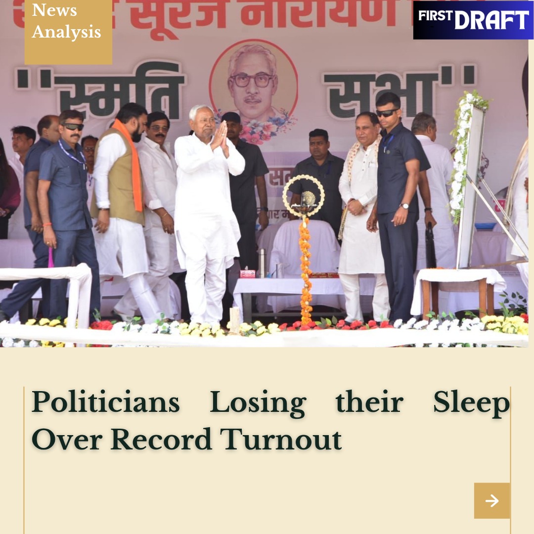 FIRST DRAFT | News Analysis
The voters have left the NDA and the Mahagathbandhan guessing by doing record polling in the first phase of the Bihar Assembly election. Prashant Kishor of Jan Suraaj has interpreted the surge in the polling numbers as migrants, their family and friends voting for his party for a new governance model in the state.
Chief Minister Nitish Kumar says that the largest polling percentage led by women voters shows that that there is a wave in favour of the NDA alliance. But on the ground, there is no feel of any wave. #Nitishkumar #BJP #JDU #RJD #prashantkishor
To Read More www.firstdraftmag.co.in/first-draft-analysis/politicians-losing-their-sleep-over-record-turnout