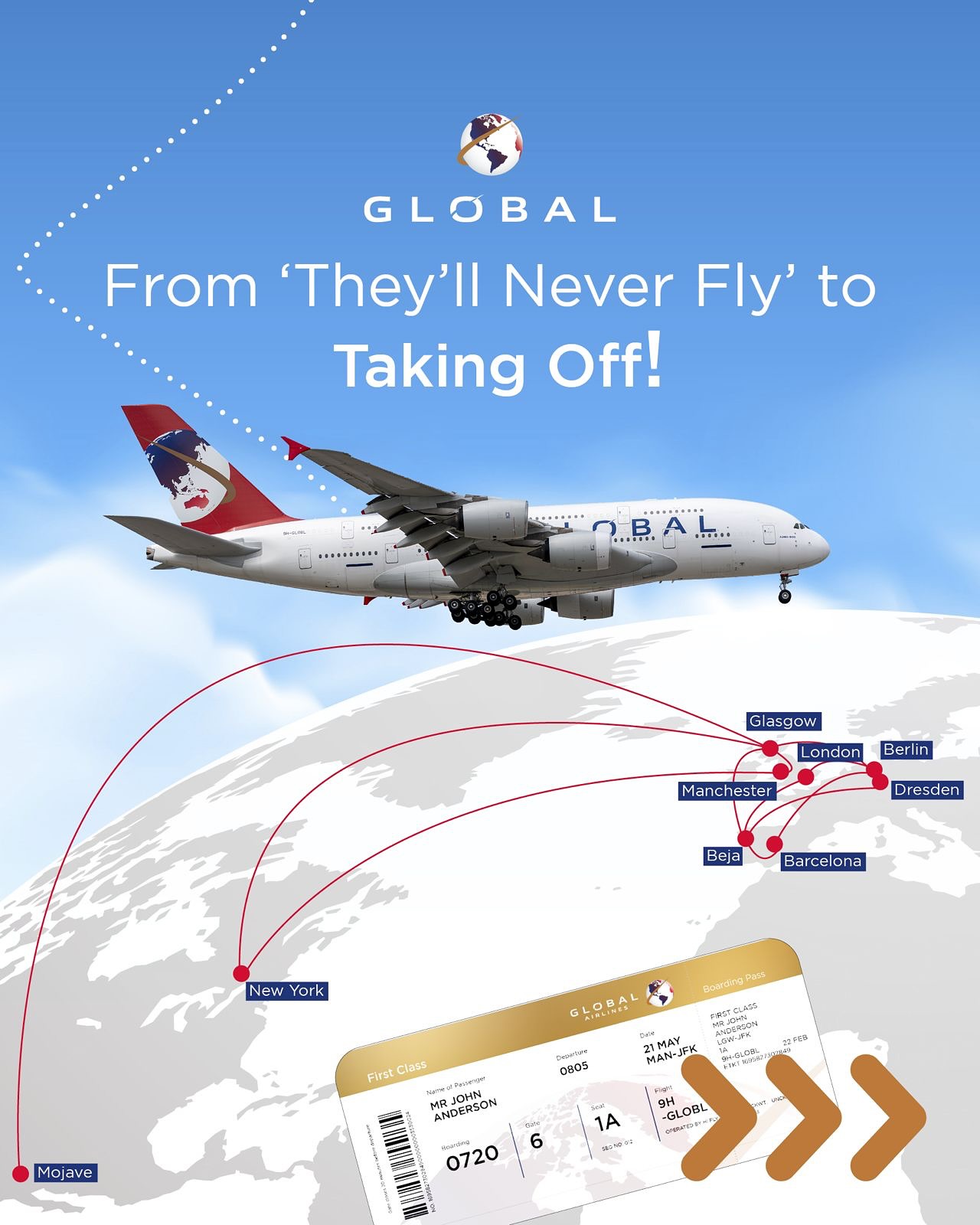 They said we’d never fly, but we fought through every obstacle and we reached the sky.
When you flick through our logbook, it shows a pretty remarkable year for Global Airlines.
We can’t wait to fly again!