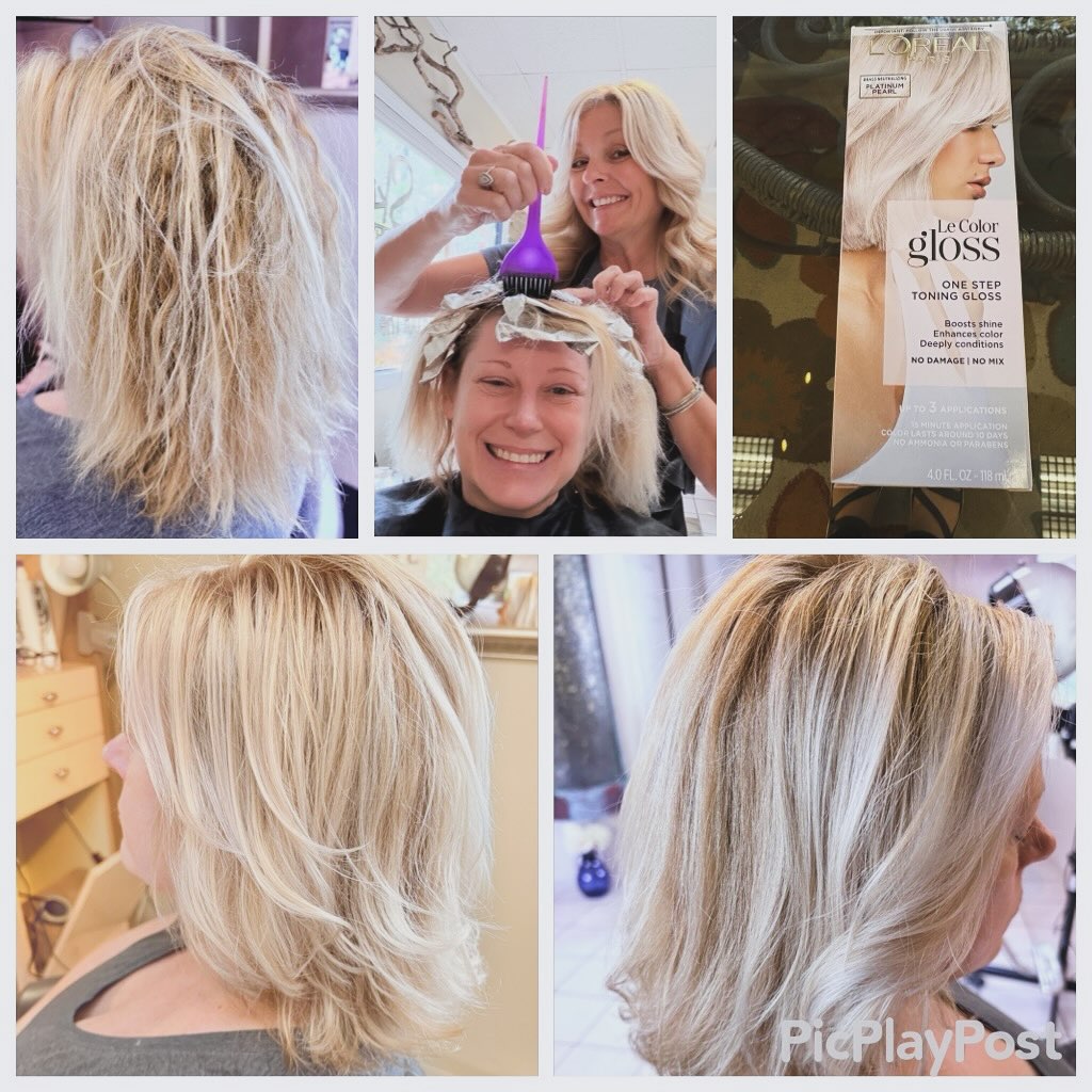 Before and after. Hi lites, base lift and color gloss.. Good to go. Debbie Borboa. Product info in Link
