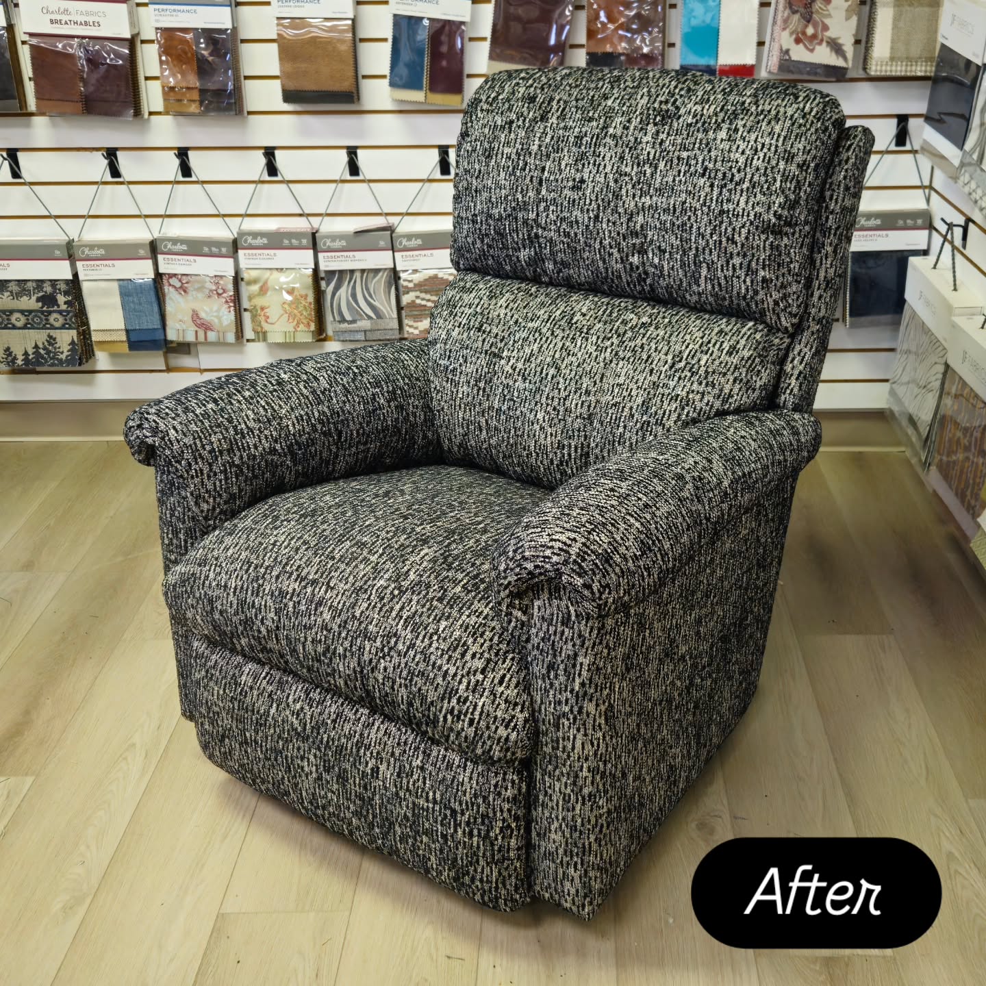✨ From Worn to Wow ✨
This cozy recliner came to us well-loved and ready for a refresh — and we gave it exactly that!
Reupholstered in Shiloh by @jffabrics, this transformation shows how a timeless silhouette can feel brand new again. The textured black-and-cream fabric adds depth, durability, and modern style while keeping all the comfort of the original chair.
📸 Swipe to see the before and after!
Whether it’s a family heirloom or your favorite recliner, we can bring it back to life with quality craftsmanship and designer fabrics.
#EleganceUpholstery #Reupholstery #FurnitureRestoration #BeforeAndAfter #JFfabrics #ShilohFabric #MadeInLethbridge #UpholsteryShop #FurnitureMakeover #InteriorDesignCanada