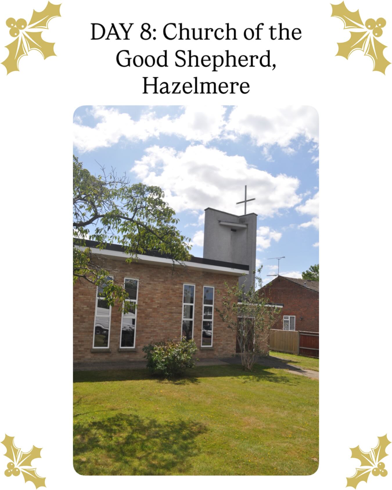 CHURCH ADVENT CALENDAR: DAY 8- Church of the Good Shepherd, Hazelmere
The Church of the Good Shepherd is a distinctive example of late-20th-century ecclesiastical design. Created by architect John Philips in 1970, it reflects the
modernist optimism of its era. This modestly scaled church is defined by large areas of glazing, flooding the
interior with natural light, and an oversailing flat concrete roof that creates strong horizontal lines. Its modern interpretation of a cross and tower gives the building a striking, sculptural presence.
Recently refurbished, the church now offers a vibrant, contemporary space for worship, honouring its original design intent while supporting a growing, active
congregation.
We carried out the Quinquennial Inspection earlier this year to this church.
#Advent2025 #ChurchArchitecture #ModernistDesign #BuildingConservation