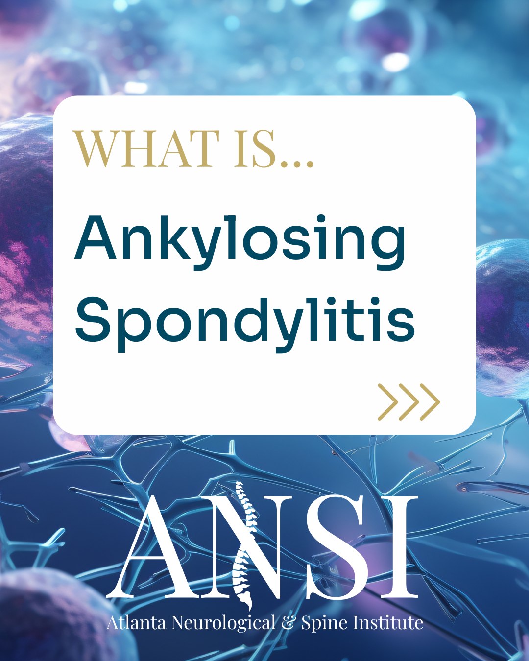 Ankylosing Spondylitis is an inflammatory arthritis that targets the spine and sacroiliac joints, causing stiffness—often worse in the morning.
Early diagnosis + movement matter.
.
.
.
#WednesdayWisdom #ANSI #AtlantaSpineExperts