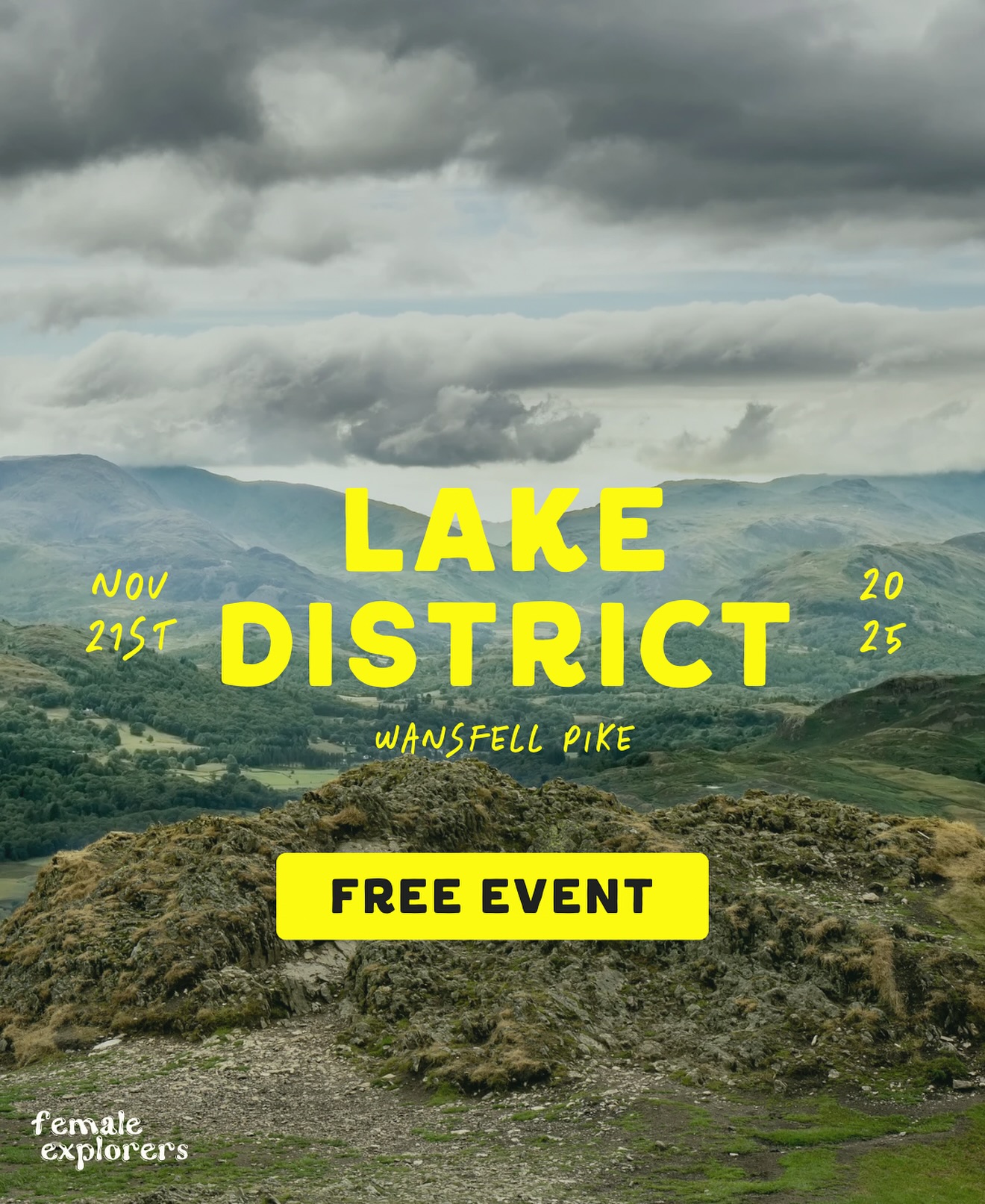 **SOLD OUT** We’re heading up to the Lake Distict for Kendal Mountain Festival in just under two weeks! So to kickstart the weekend we’re running a Community Hike up to beautiful Wansfell Pike ⛰️
Weather permitting (no snow/ice) we’ll do the route starting at Waterhead Car Park in Ambleside past Stock Ghyll Force waterfall before looping up to Wansfell Pike and back down. A steep climb but stunning scenery!
All women welcome ❤️ comment LAKES to get our eventbrite link straight to your DMs 💫 or find the link in our bio ☝️
#FemaleExplorersUK #HikingCommunity #LakeDistrict #lakedistricthiking #easedale #easedaletarn #grasmere #WomenWhoHike #OutdoorAdventure #Hiking #hikinguk #adventuregirls
