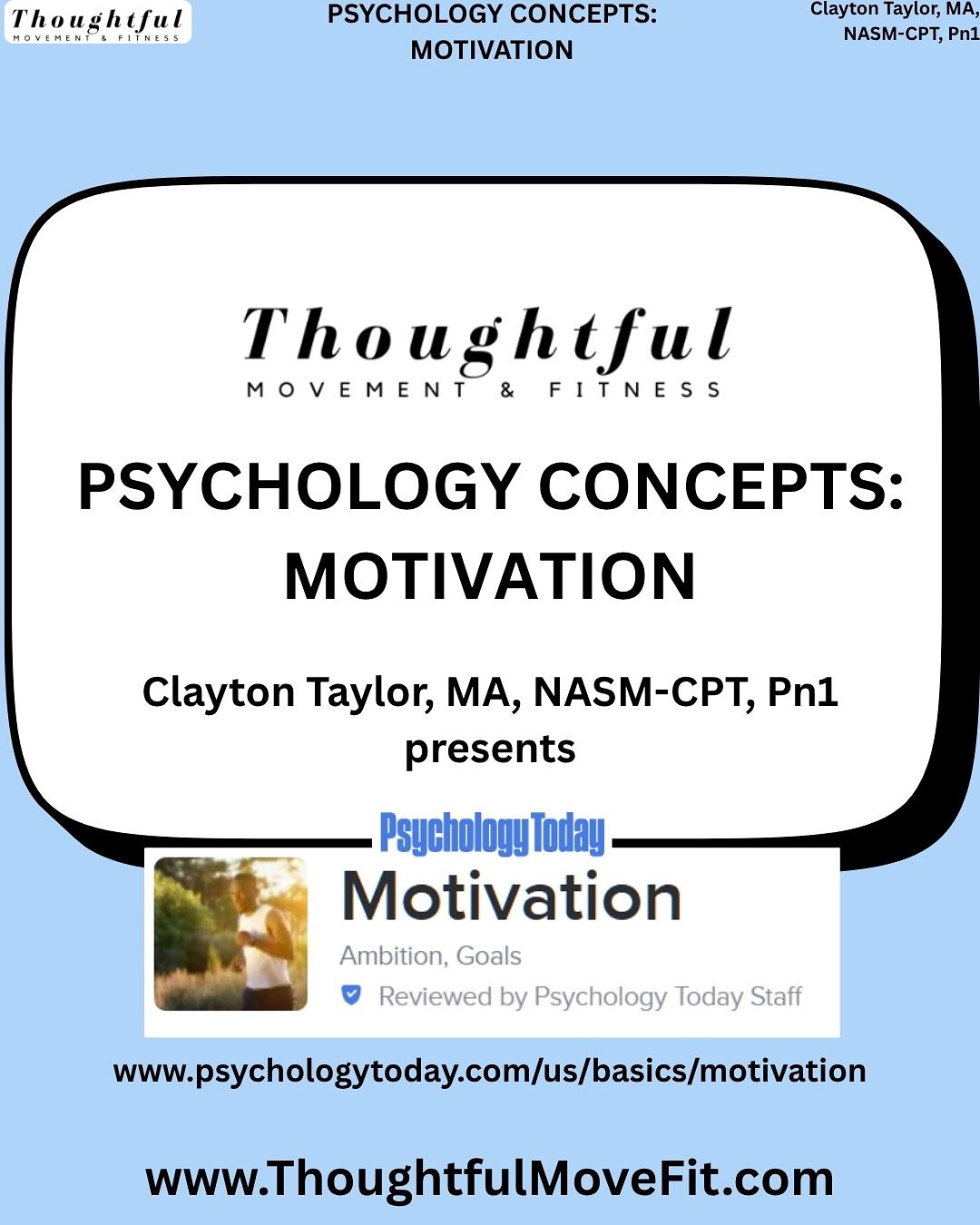 (actually) FREE instruction at www.ThoughtfulMoveFit.com/MOTIVATION
- learn resistance training
- how to manage your nutrition
- cardio training for everybody
- useful PSYCHOLOGY concepts