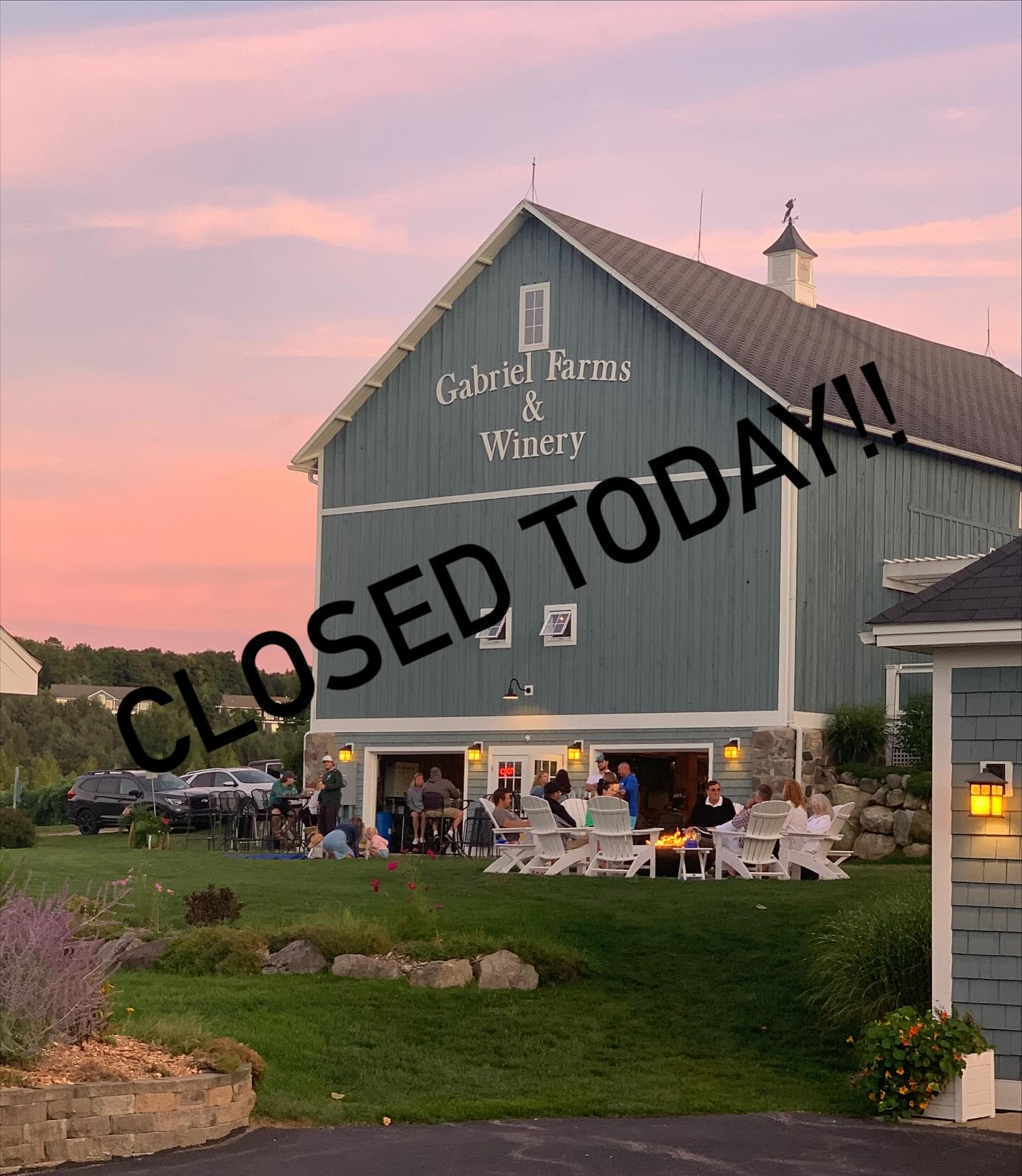 Reminder!! We are closed today for our staff appreciation party! Tasting room will open tomorrow from 12-5pm!