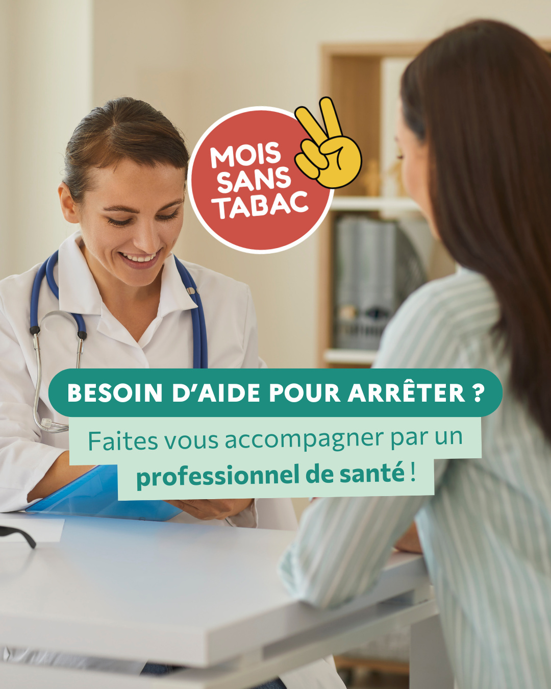 Les professionnels de santé sont là pour t'écouter et t'aider pour arrêter de fumer 🫶
👉 Que ce soit ton médecin généraliste, sage-femme, chirurgien-dentiste, masseur-kinésithérapeute ou infirmier.ère, ils peuvent tous t'accompagner dans cette démarche en te proposant des solutions adaptées et en te prescrivant des substituts nicotiniques
💊 Avec la prescription en main, ton pharmacien est également là pour te conseiller et te délivrer des substituts nicotiniques
💡 Savais-tu qu’un arrêt de 30 jours multiplie par 5 tes chances d’arrêter définitivement ? Alors toi aussi lance-toi le défi du Mois sans tabac 😉