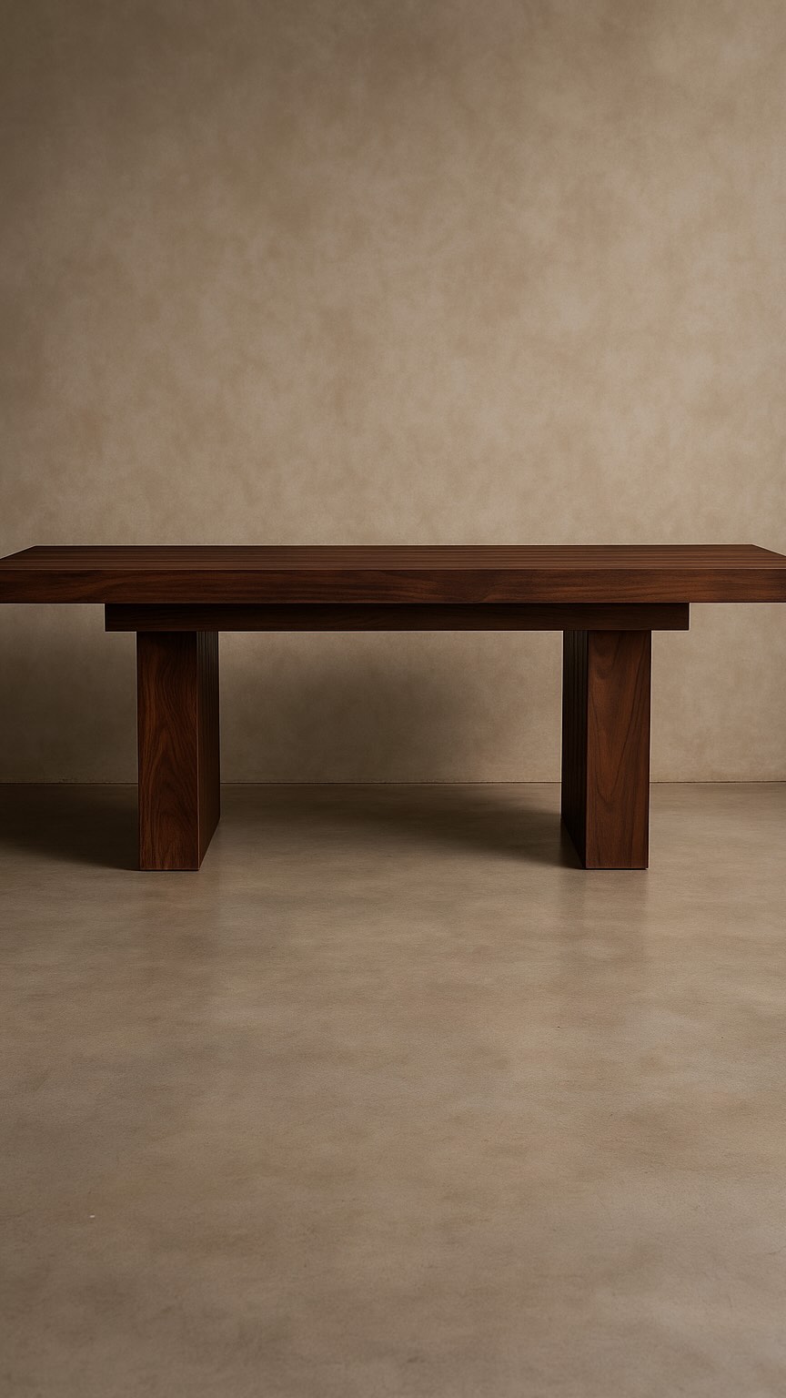 A contemporary table going to finishing. #furniture #customfurniture #furnituremfg #furnituredesign #woodworking #casegoods
