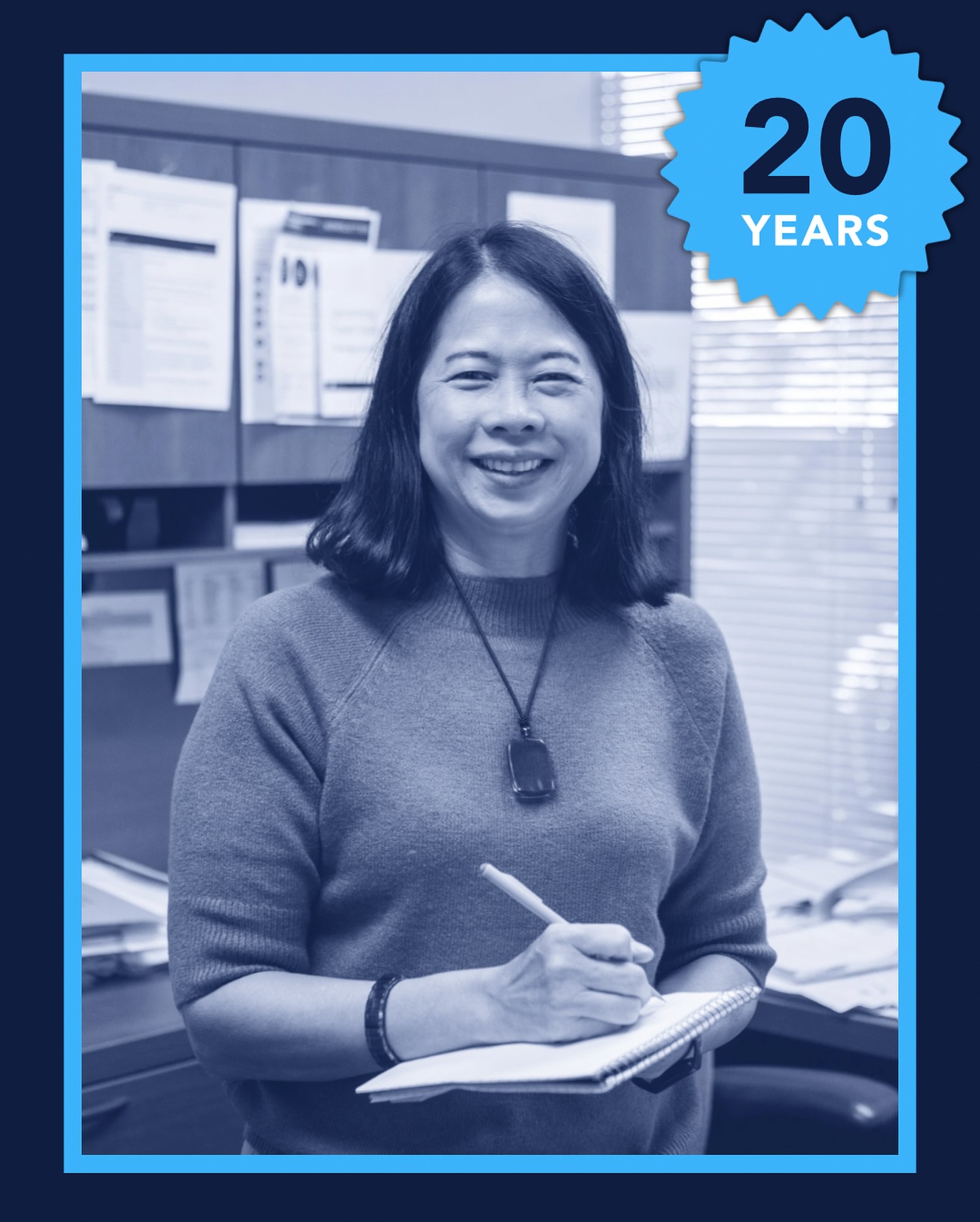 Khin you believe it? We’re celebrating 20 years of our favorite Financial Compliance Manager and resident tax expert, Khin Hlaing!
“Our Queen CPA – Khin is truly an invaluable member of our team! We are all grateful for the opportunity to learn from her expertise, and are always thankful for her positivity, collaboration, and the heart she brings to all that she does. We appreciate her, daily!!” said Ashley Grose.
Thank you, Khin, for two incredible decades (and counting!) Hull Property Group is better because of you. 💙