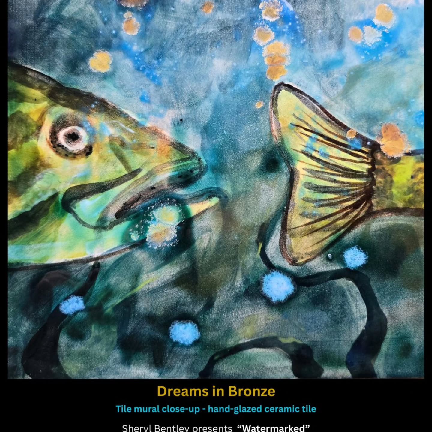 I am excited for my upcoming show "WATERMARKED - Liquid Snapshots of the Strange and Unusual" at The Greater Concord Chamber of Commerce in Concord NH. This opportunity was presented to me by the New Hampshire Art Association. The show consists of both new and old work exploring my love of the watery world. This image is a close-up of a recent tile murals. More work posting soon!
π£ππ¨
#fishlove #fishingonthebrain #fishingobsession #fishartist #fishart #tilemural #tileartist #nhartist #nhart #snallmouthbassart