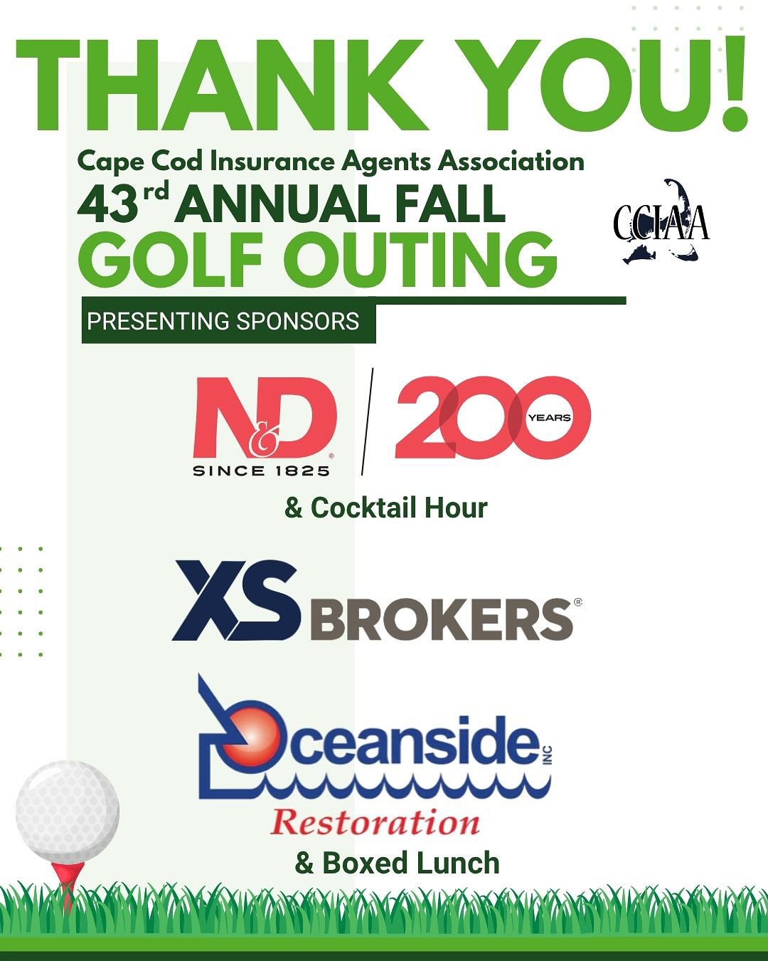 A big THANK YOU all who made today’s golf outing possible! Especially our sponsors and host course! We hope everyone had fun and are looking forward to next year! Be sure to tag us in your pictures; @capeagents on instagram. #localagents #golfouting #newengland #massachusetts