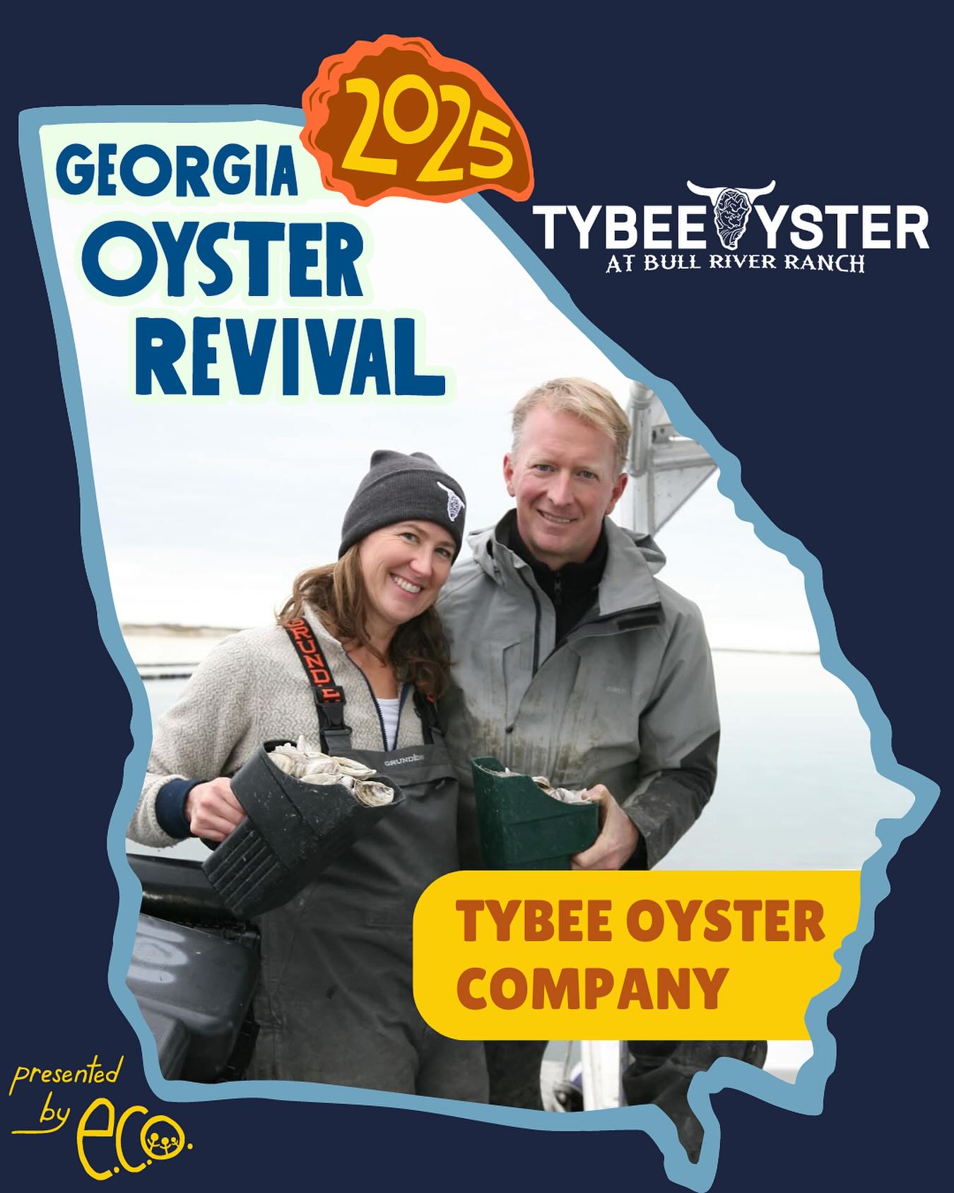 Tybee Oyster Company is truly fueling the Georgia Oyster Revival today! Owners Laura and Perry Solomon are huge sponsors of this event, providing all the fresh oysters that chefs will be crafting into unique dishes today!
The Solomons, a husband and wife team, returned to Georgia after two decades of military service, eager to apply the best mariculture practices they studied and observed during their world travels. Their goal is to bring the most efficient and eco-friendly techniques back to Georgia, ensuring a sustainable future for our coast and providing delicious, local seafood to the community.
Laura Solomon is the visionary founder of ECO, the non-profit presenting this amazing fundraiser, Georgia Oyster Revival!🦪🙇🌊
#GeorgiaOysterRevival2025