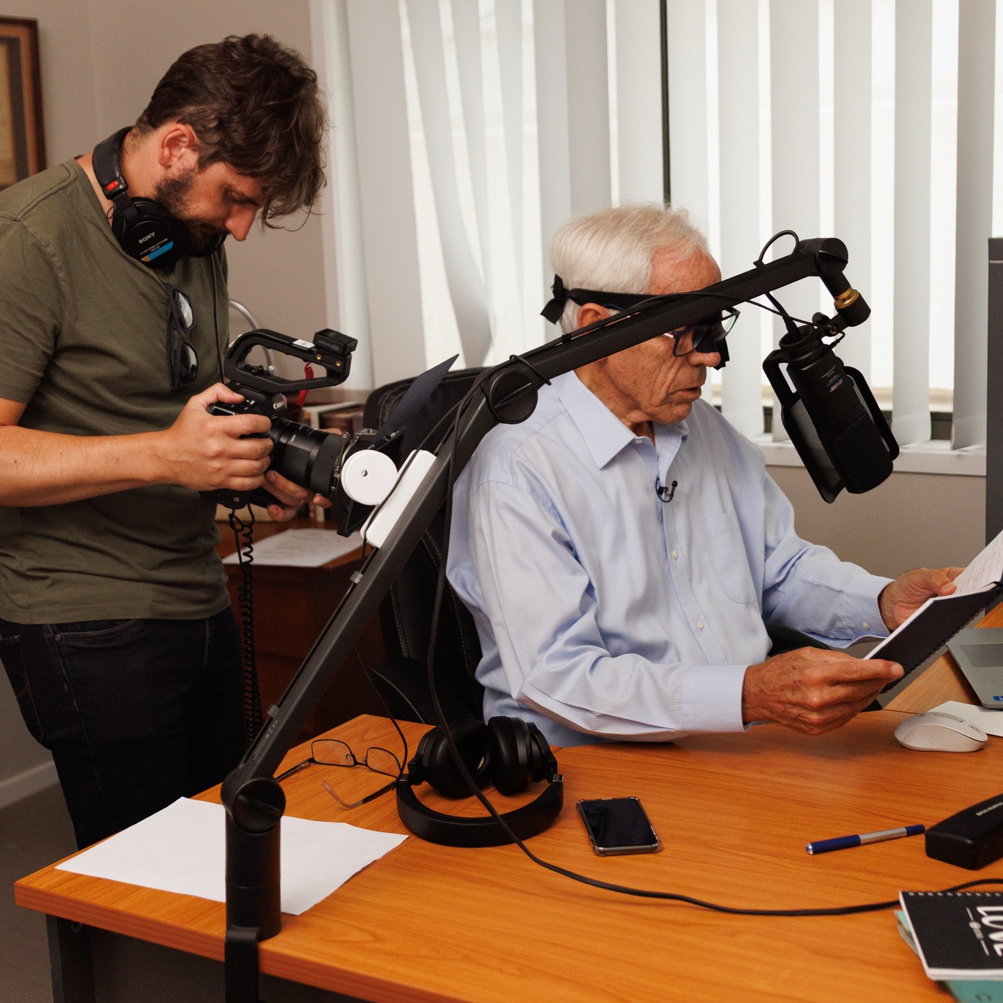 What a blessing it was to film Percy Harrold. If you’ve ever opened the SS Lesson app, you’ve probably heard his voice reading the lesson. He has volunteered for almost 30 years, blessing so many people, especially those who are visually impaired. Right now, he is facing a major challenge as he is losing vision in his left eye due to macular degeneration. During the interview he said something profound: “You never know if your calling to help others today is something you may need to be blessed by in the future.”