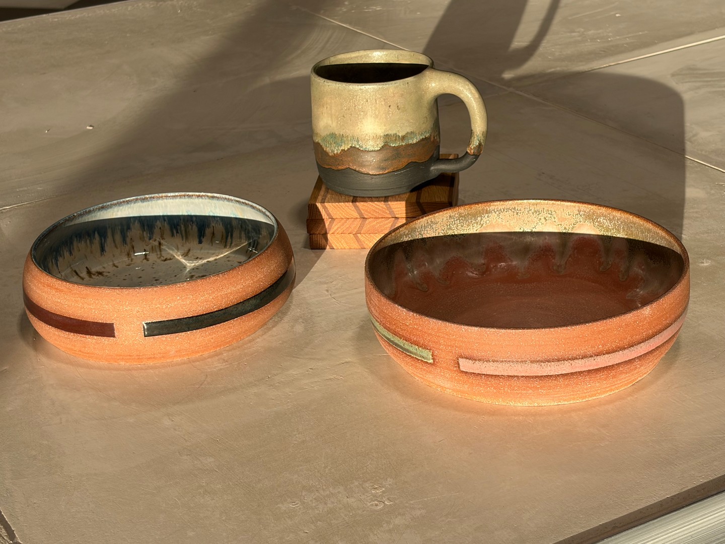 I love how ceramics can express unique beauty in different natural light!
Today was such a beautiful day out in Bragg Creek, we get the morning, afternoon and evening sun shining in the studio.
I still have to pinch myself that I am blessed with such an amazing space to create my ceramics. Some images of my most recently glazed pieces.
Thank you to all who support our dream ❤️ Platypus Ceramics Studio would not be here without you. Thank you Erin and Peter.
#pottery #potteryyyc #yycpottery #localpottery #ceramics #clayworks #calgarylocalbusiness #yycpotterystudio #potteryworks #calgarypottery #calgaryceramics #calgarycreative #getyourhandsdirty #ceramics #Braggcreek #ihavethisthingwithceramics #уус