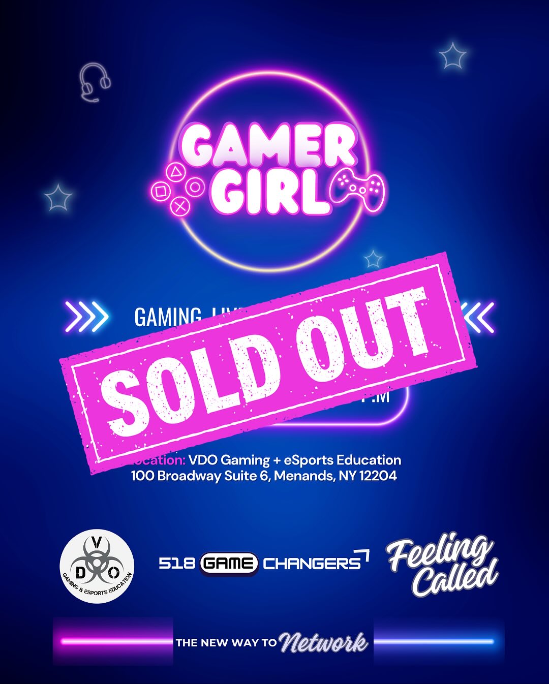 🎮✨ SOLD OUT! ✨🎮
We are beyond excited to announce that Gamer Girl at 518 Game Changers is officially sold out!
This event is not only about celebrating girl gamers, but empowering young women everywhere and creating experiences that inspire connection, creativity, and fun.
To everyone who grabbed a spot: we can’t wait to see you there! And for those who missed it, stay tuned… there’s always more to come. 🚀
P.S. our January Cohort FREE After-School Program is now open for applications! Don’t miss this chance for youth to level up skills, explore new interests, and connect with an amazing community.
LEARN MORE: 518gamechangers.com/apply
Subscribe to be the first to know about all of our events and cohorts at 518gamechangers.com
A special thank you to @vdogamingesports, @feelingcalled, @beyercreative, @alenadianephoto, @dj.trifecta.ent, & @3tonedigital @cancodeorg for your partnership!
Next Level Starts Here.
#518gamechangers #gamergirl #soldout #gamingcommunity #empowerment #youngwomeningaming #events #community #passionmeetsopportunity #feelingcalled #nextlevel