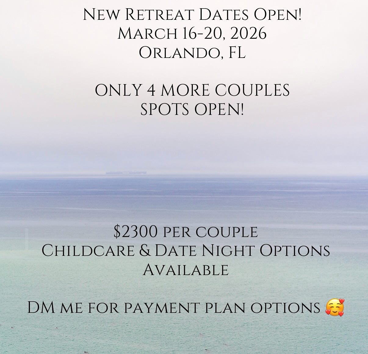 Give the gift of something to look forward to with your partner!!! Book now with a deposit of $100-$500 and we’ll help you set up a payment plan for this relaxing, renewing retreat 🥰 Message me for details!