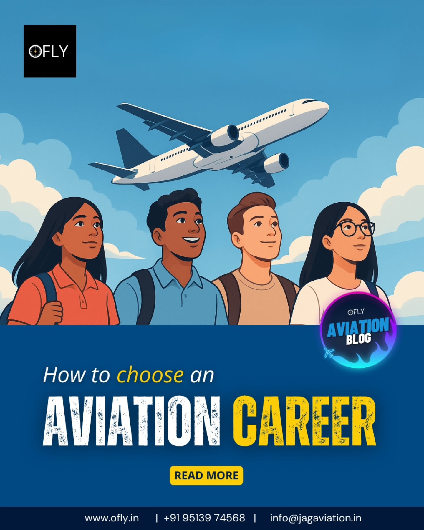 For many young dreamers, the sight of an aircraft soaring through the clouds is more than just a moment of wonder, it’s a calling. Aviation has always been a world of inspiration, innovation, and endless horizons. But behind the glamour of flight lies a world of possibilities — from piloting and aircraft engineering to management, design, and entrepreneurship. Choosing an aviation career is about discovering where your passion meets.... (Read more at ofly blogs)