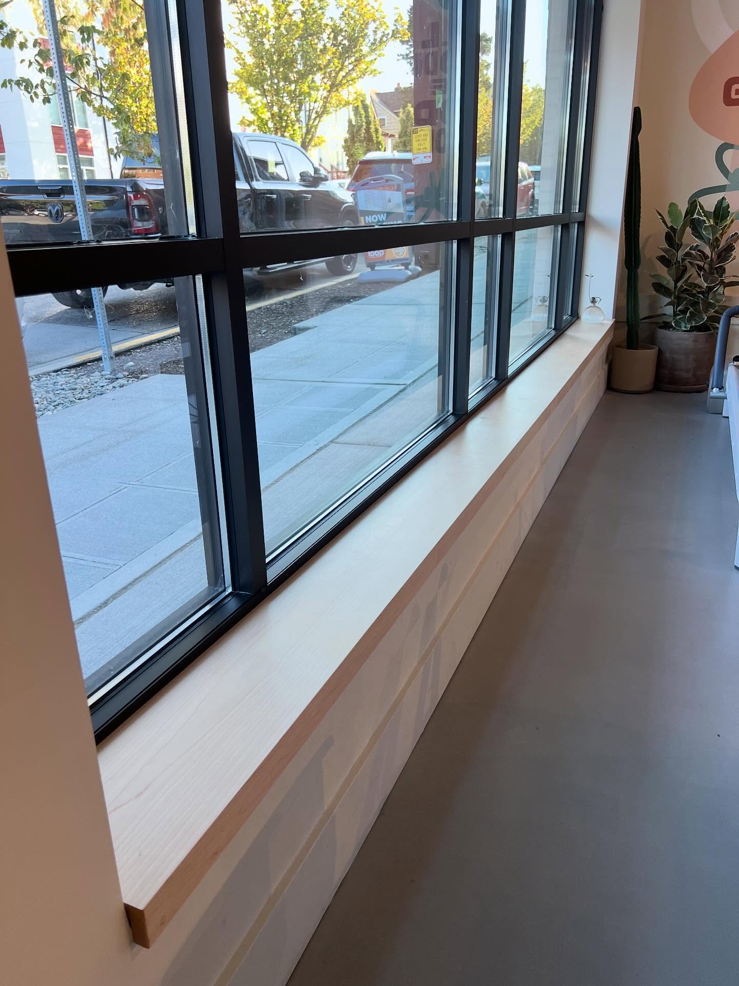 Over 16’ of new maple window sill for @pilateshubseattle 👌🏼