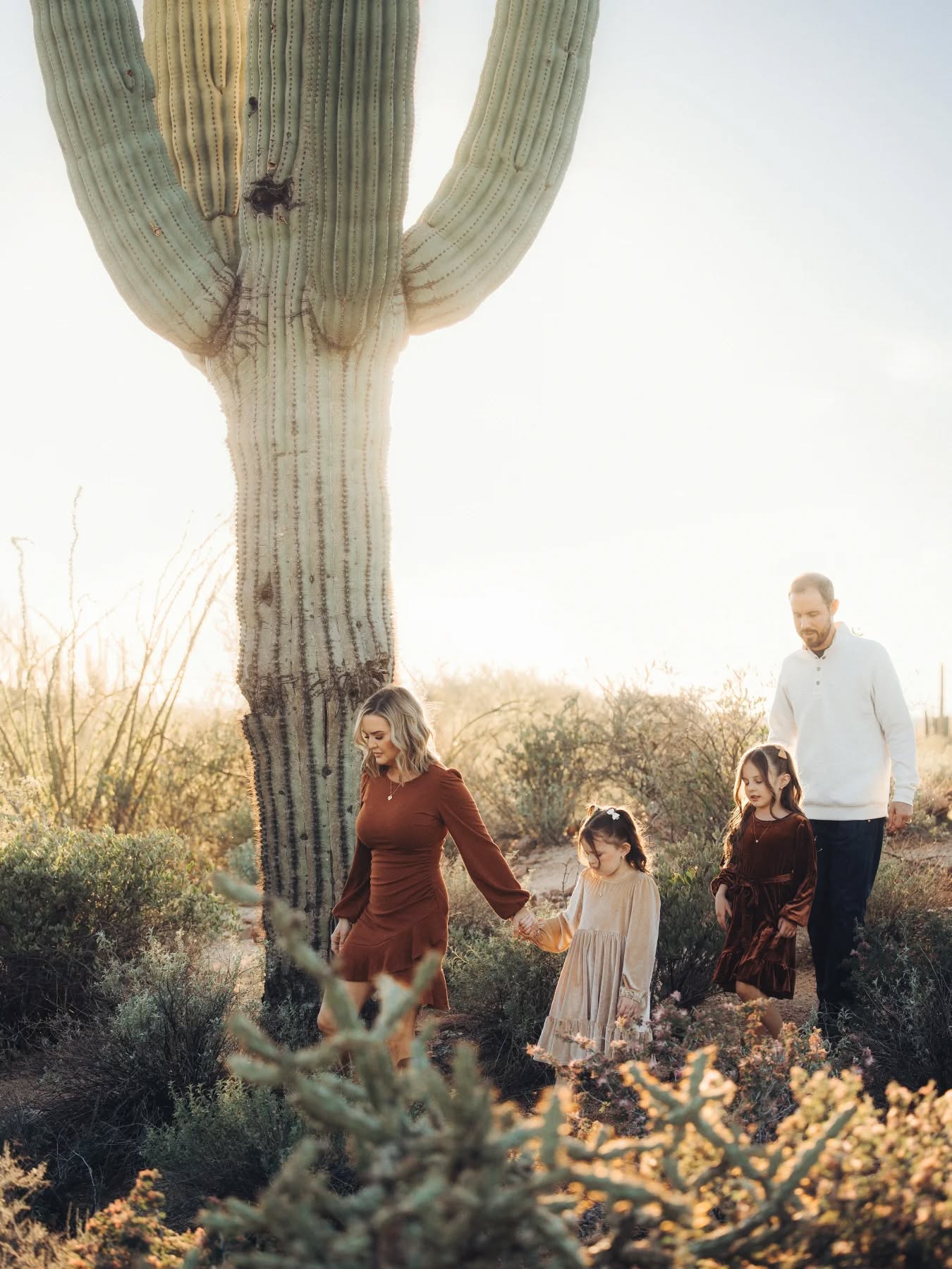 Did we coordinate outfits or did the desert just inspire us? The world may never know.
.
.
.
.
.
#familyportraits #desertstyle #cactusgarden #sunsetphotograph #bestlife #outdoorfamilyphotography #photographylovers #arizonaphotographer #phoenixfamilyphotographer
#scottsdalephotographer #phoenixphotographer #saguaronationalpark #arizonaadventures #notlostjustexploring #sunsetsession #heartfulmagazine #thebelovedstories