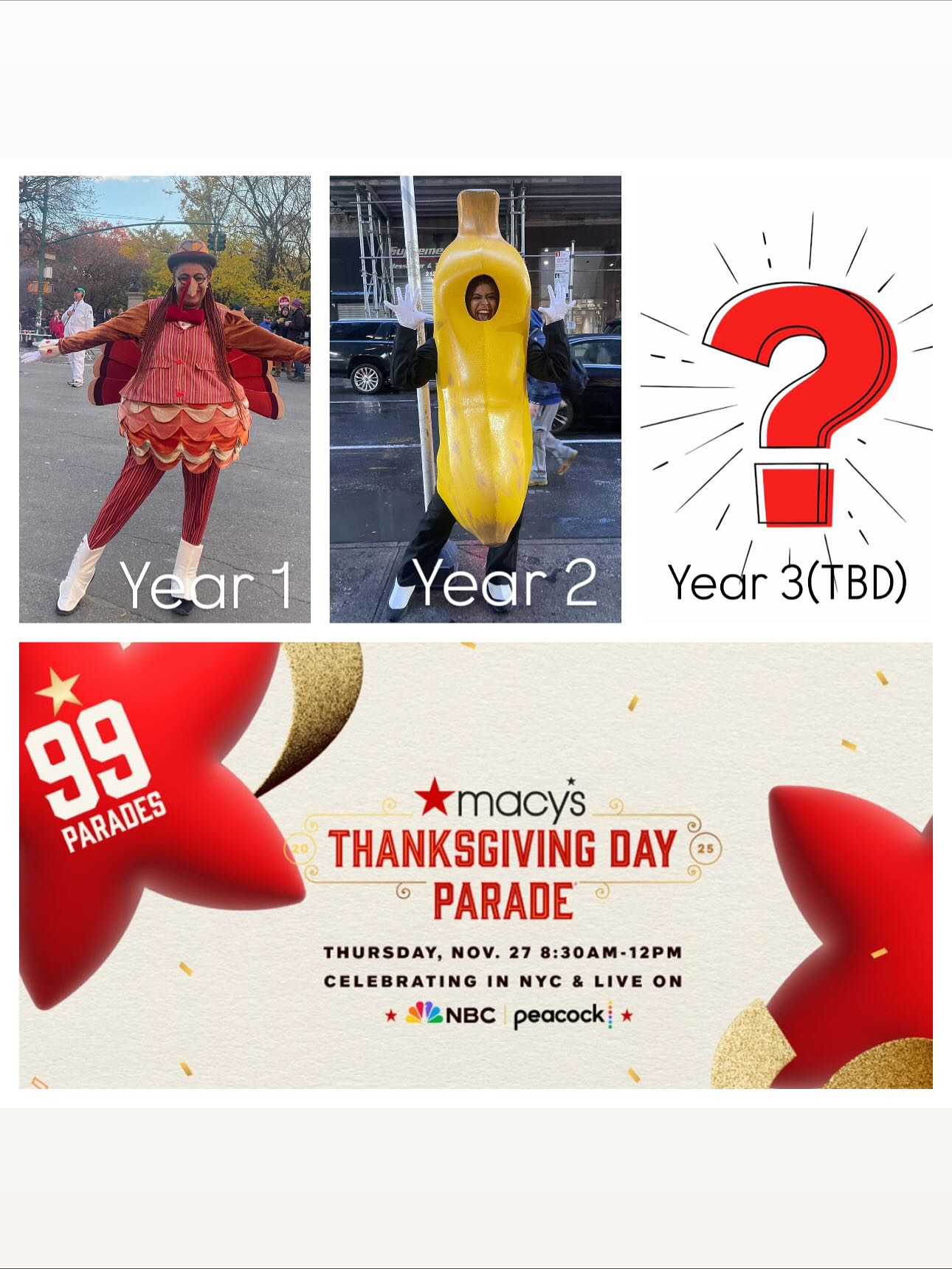 I remember watching the Macy’s Parade on tv saying I need to get in there… my friends saying can’t wait to see you in there… now we on year 3 🥹🙏🏾🥳💕🥂
As usual I can’t really tell you placement just yet, but keep a lookout for meeee, it’s always a good time😍
Continually being an adult my younger self would be obsessed with🫶🏽
#macys #macysthanksgivingdayparade #thanksgiving #macysthanksgiving #nyc #nycartists #fun #laughs #goodtimes ✨