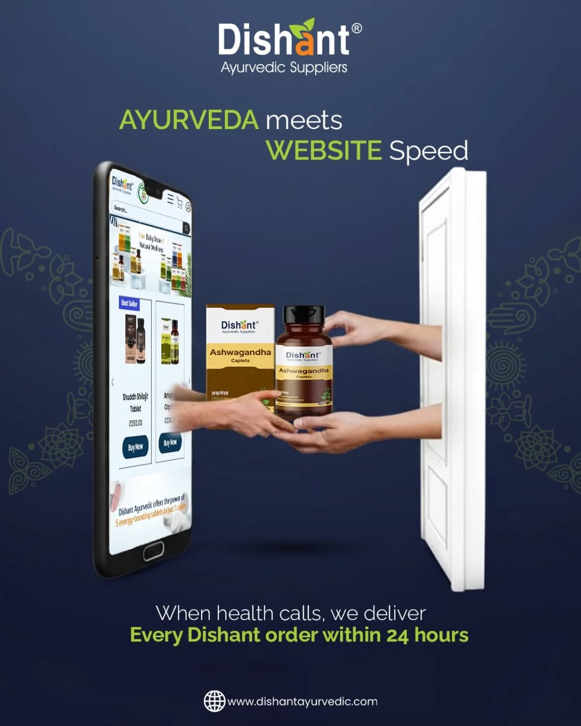 Ancient Ayurveda. Modern speed.
Now, your favorite Dishant Ayurvedic wellness essentials are just a click away — delivered right to your doorstep within 24 hours.
Because when health calls, there’s no waiting.
Experience pure, potent, and prompt Ayurveda designed for today’s lifestyle.
Explore now at www.dishantayurvedic.com
Contact us: +91 9428360333
#dishantayurvedic #ayurvedameetsmodern #ayurvediclifestyle #fastdeliveryindia #ayurvedicwellness #ashwagandhabenefits #NaturalHealing #holisticcare #ashwagandha #health #shilajit #ahmedabad