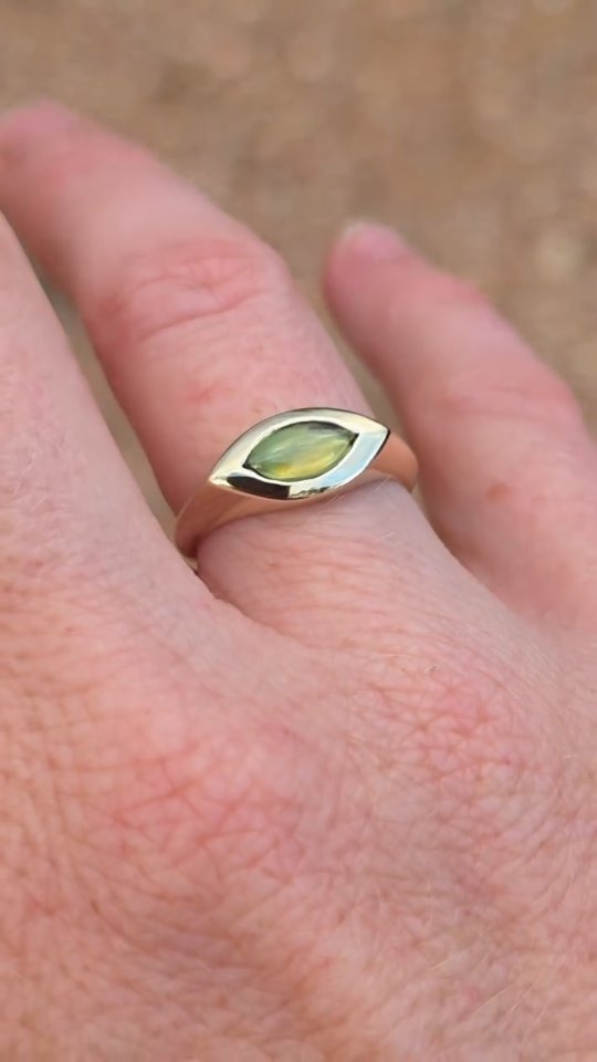 Ready-to-wear for any occasion!
An elegant signet design showcasing the majestic beauty of this Australian cabochoned sapphire while evoking a timeless style celebrated by ancient civilisations but rarely seen in the modern day.
A low profile design featuring a 1.14ct green yellow marquise cabochon, highlighting its natrual bold colour and exceptional clarity.
Handcrafted in 9ct yellow gold the soft lines and heavy bezel enhance the stones presence in a simple sexy signet style design.
Available. DM inquiry
To view our available Sapphires, Fine Hand-made jewellery and Designs - DM, email sales@thehouseoffacets.com.au or visit our website to book an online or in-studio appointment today.
#australiansapphire #partisapphire #sapphirering #engagementring #bespokering #australiansapphire #jewellerydesigns #australianjeweller #cabochoncut #australianjewellery #australianjewellerydesigner #sydneyjeweller #melbournejeweller #brisbanejeweller #naturalsapphire #ringsofinstagram #unheatedsapphire cabochonsapphire #finejewelry #handmadejewellery