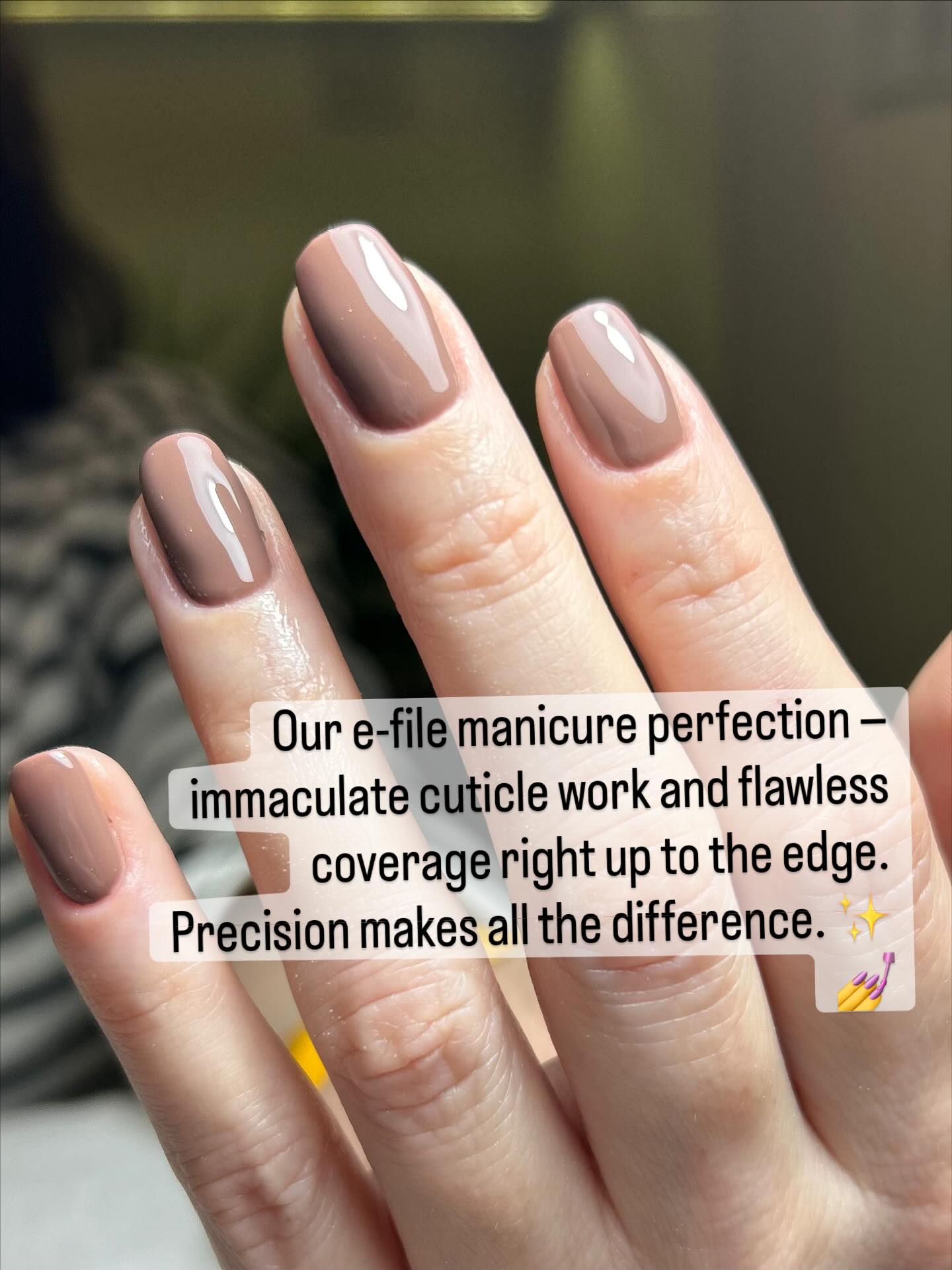 Precision at its finest 🤍✨
If you’re looking for a flawless manicure in Cambridge, our e-file precision manicure is all about clean, detailed work that takes your nails to the next level.
We focus on gentle but meticulous cuticle preparation, smooth nail plate refinement, and perfect polish application right up to the cuticle edge for that ultra-clean, long-lasting finish.
This technique doesn’t just look beautiful — it helps your manicure last longer, grow out cleaner, and maintain that freshly-done look for weeks.
If you love neat cuticles, crisp nail lines, and professional, high-precision manicure work, this treatment is for you.
✨ Based in Cambridge, UK
✨ Specialising in e-file cuticle work, and expert gel application
✨ Ideal for clients who want luxury-level detail and durability