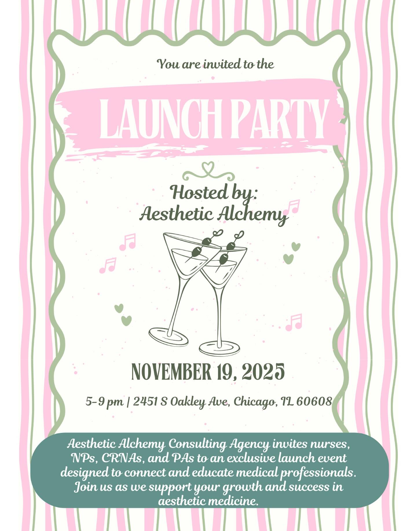 Calling all Nurses, NPs, CRNAs, and PAs to an exclusive launch event THIS WEDNESDAY designed to connect and educate medical professionals. Join us as we support your growth and success in aesthetic medicine.
#AestheticAlchemy #AestheticAlchemyAgency #EmpoweredProviders #RNtoInjector #FutureInjector #LevelUpYourCareer #MedicalCommunity #ElevateYourPractice #AestheticCareerJourney