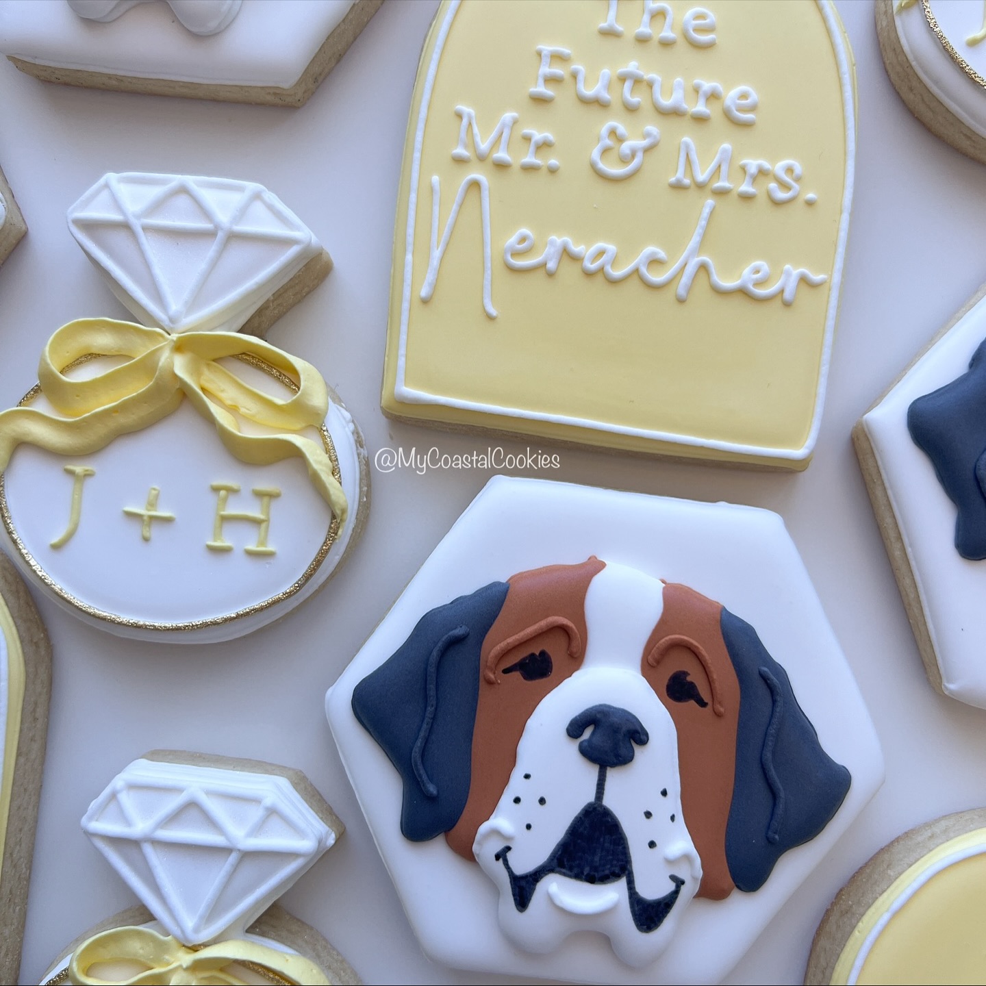 Engaged on 30A 💍🌴
and celebrated with cookies almost as cute as their pup, Beethoven 🐶
Congrats to the happy couple — wishing you all the love, sunshine, and sweet moments ahead! 🤍✨
.
.
.
.
#coastalcookies #decoratedcookies #emeraldcoast #sowal #southwalton #destin #30a #seaside #rosemarybeach #inletbeach #cookie #cookiedecorating #weddingcookies #bachelorettecookies #customcookies #engagement #engagementcookies #30acookies #30aengagement