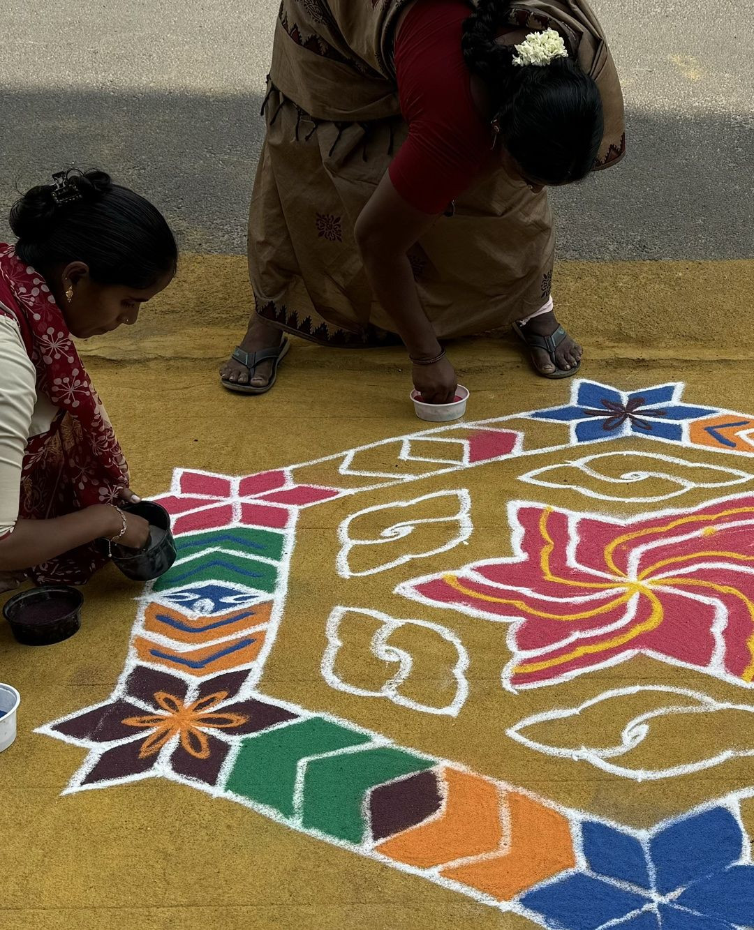 Rooted in tradition, woven with pride.
Just like every Indian household, we celebrate our festivals by adorning our workspace with vibrant rangolis; a symbol of joy, creativity, and warm hospitality. It’s our way of welcoming both the season and our visitors with colour and culture.
#TraditionMeetsWorkplace #RangoliVibes #FestiveAtWork #CompassTexCulture #IndianTraditions
#CompassTex #compasstexpeople #FashionInnovation #TraditionMeetsModern #creative #PeopleBehindTheProduct #TextileCraftsmanship #TrustedPartners #HumanTouch #TextileTeamwork #FromPeopleForPeople #FacesOfProduction #TeamCompasstex #EmpoweringMakers #WorkersMatter #MadeWithHeart