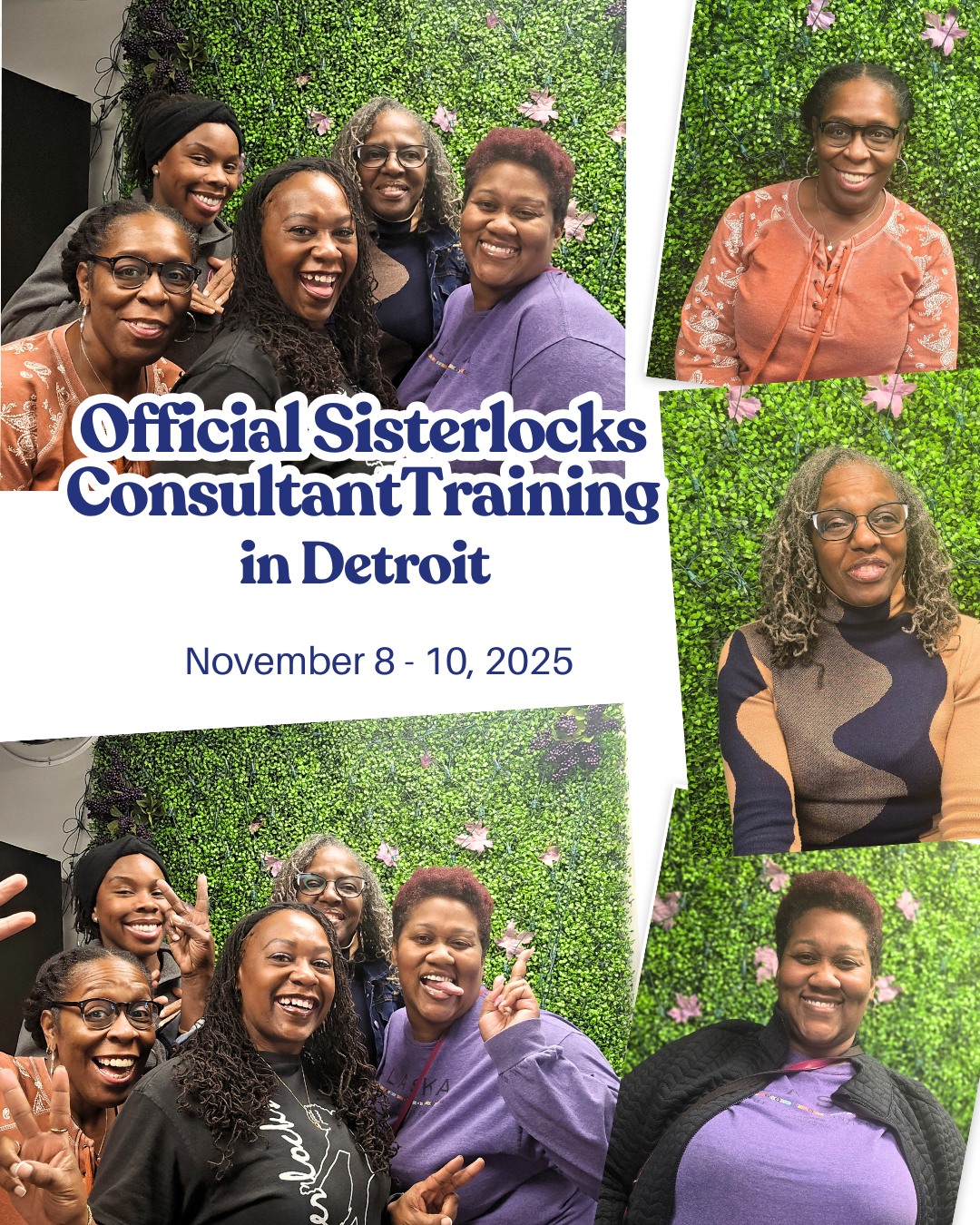 A look back at the Official SisterlocksĀ® Consultant Training Class held in Detroit, November 8ā10!
Three full days of hands-on learning, dedication, and commitment to the Sisterlocks standard.
We asked the trainees about their experience with the class and their trainer ā watch the video to hear what they had to say! š
Congratulations to all who completed the training!
Stay tuned for the next official training date.
#sisterlocks #sisterlocksconsultant #consultantraining #sisterlockjourney