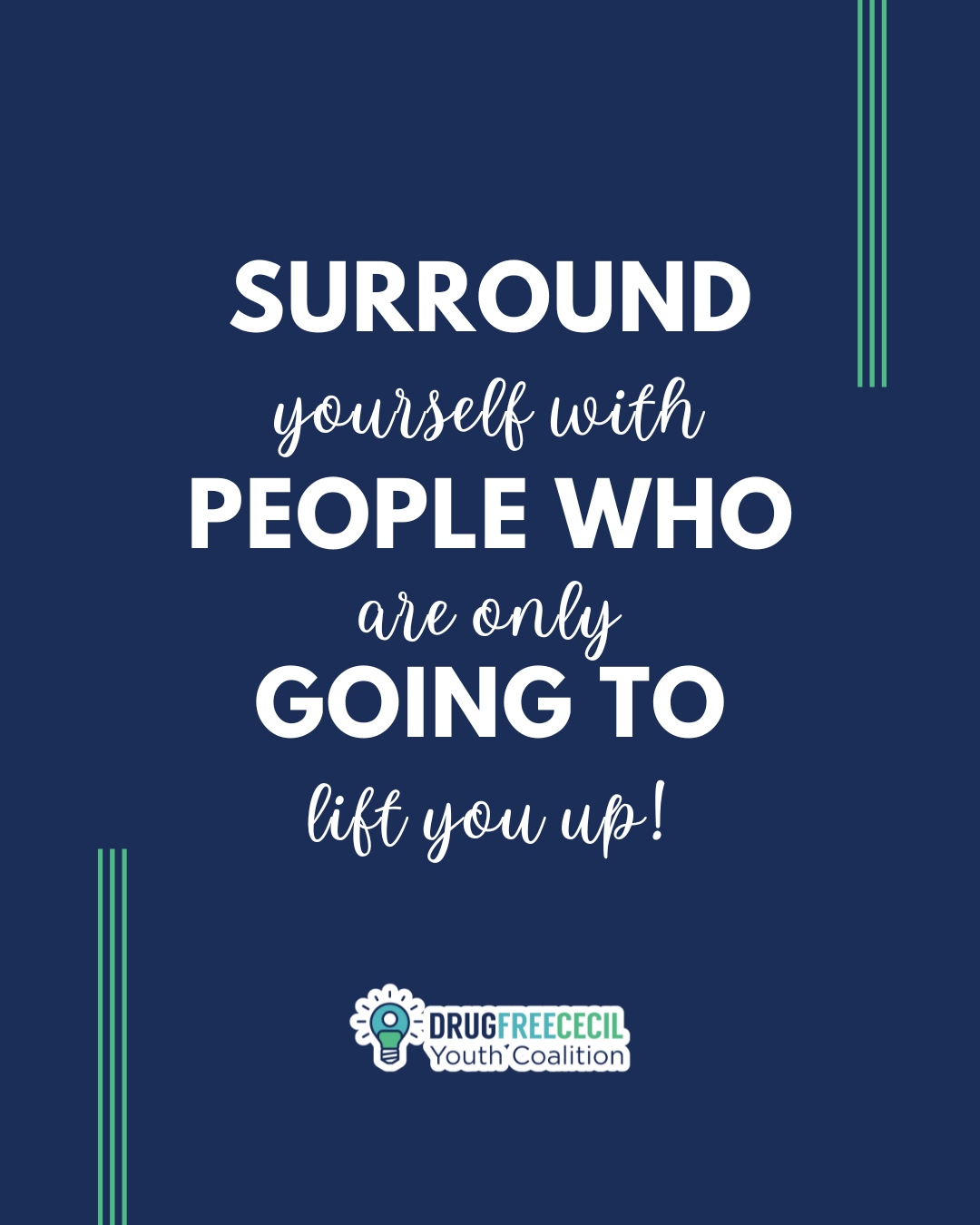 The people around you should lift you up, not drag you down.
#HealthyMindHealthyLife #MindMatters #StayStrongStayHealthy #WellnessForYouth #MentalHealthAwareness #ChooseYourFuture #LifeWithoutLimits #PreventionWorks #LeadTheWay #KnowTheFacts #HealthyChoicesMatter