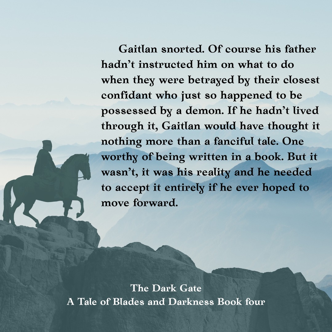 Poor Gaitlan. I promise to stop torturing him so much and let the boy heal. #thedarkgate #booklover #fantasyreads #indieauthor #writing