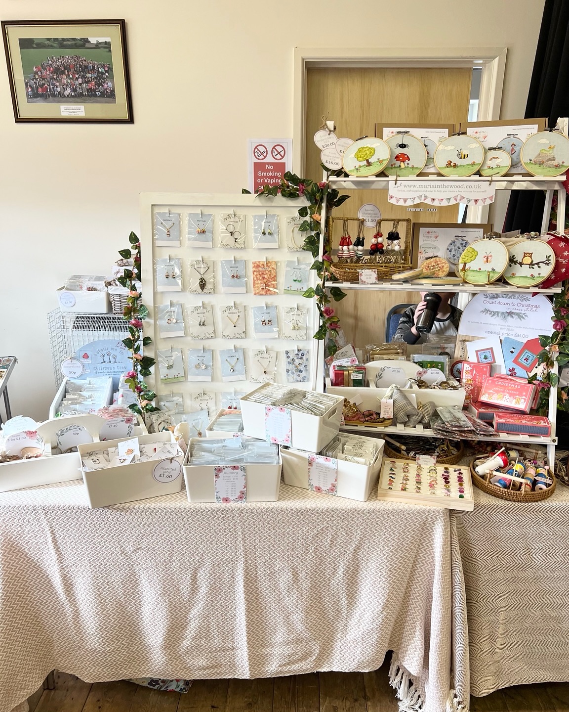 We had our first Christmas fair of the season last weekend. My son Bill joined me and we had a lovely morning at the village hall, in aid of the school. The other stalls were gorgeous and full of lovely goodies! It was a lovely start to Christmas and I can’t wait for the next in a few weeks! 🎄🔔☃️