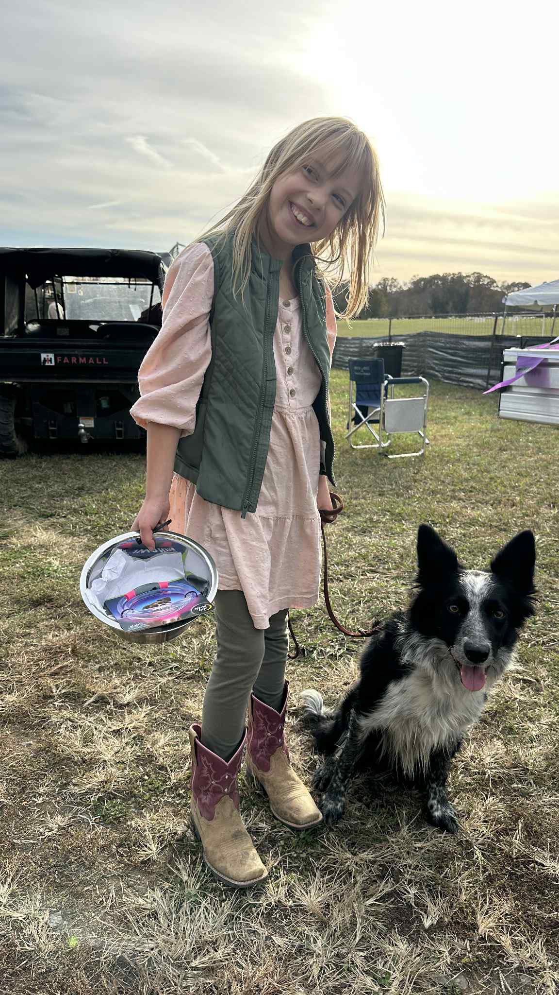 Flynt was the best for her girlie on sheep this weekend!