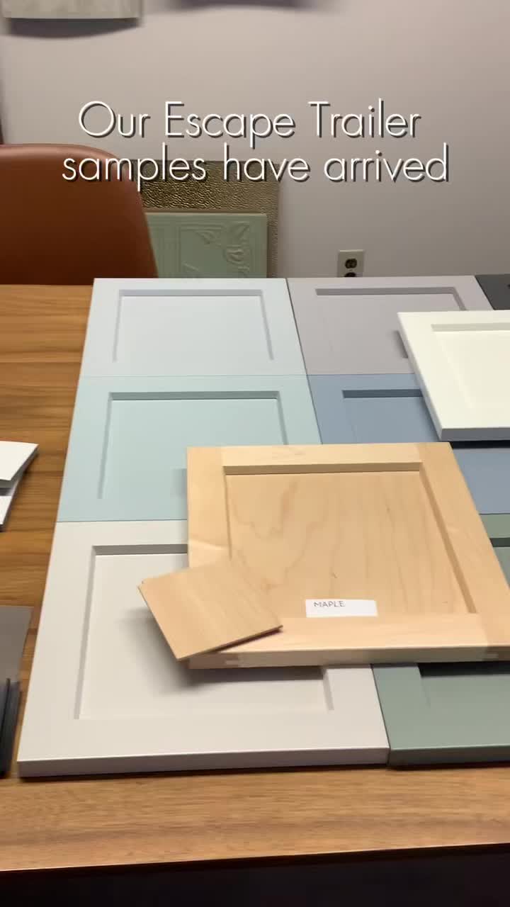 Our Escape Trailer interior design samples have arrived? If you’ve been designing your dream Escape on the website, but want to see how they actually look and feel together? We got you! Call us today. We’d be happy to show options in person.
#revolutiontrailers #takeyourescape #escapetrailer #rvinteriordesign