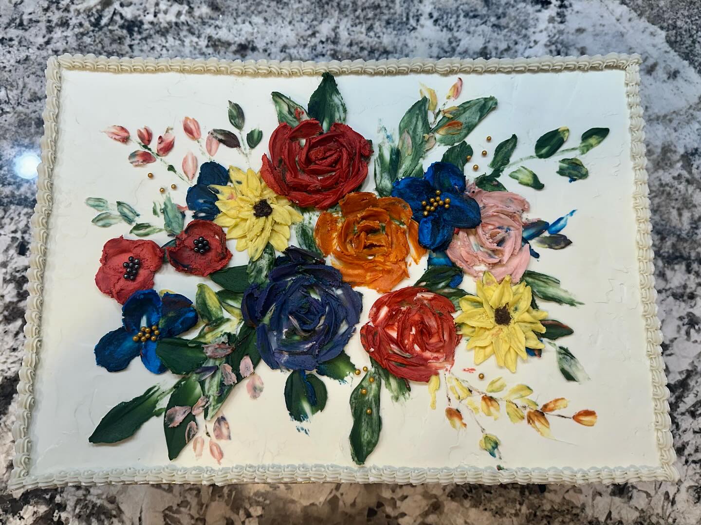 Practicing my palette knife painting skills.