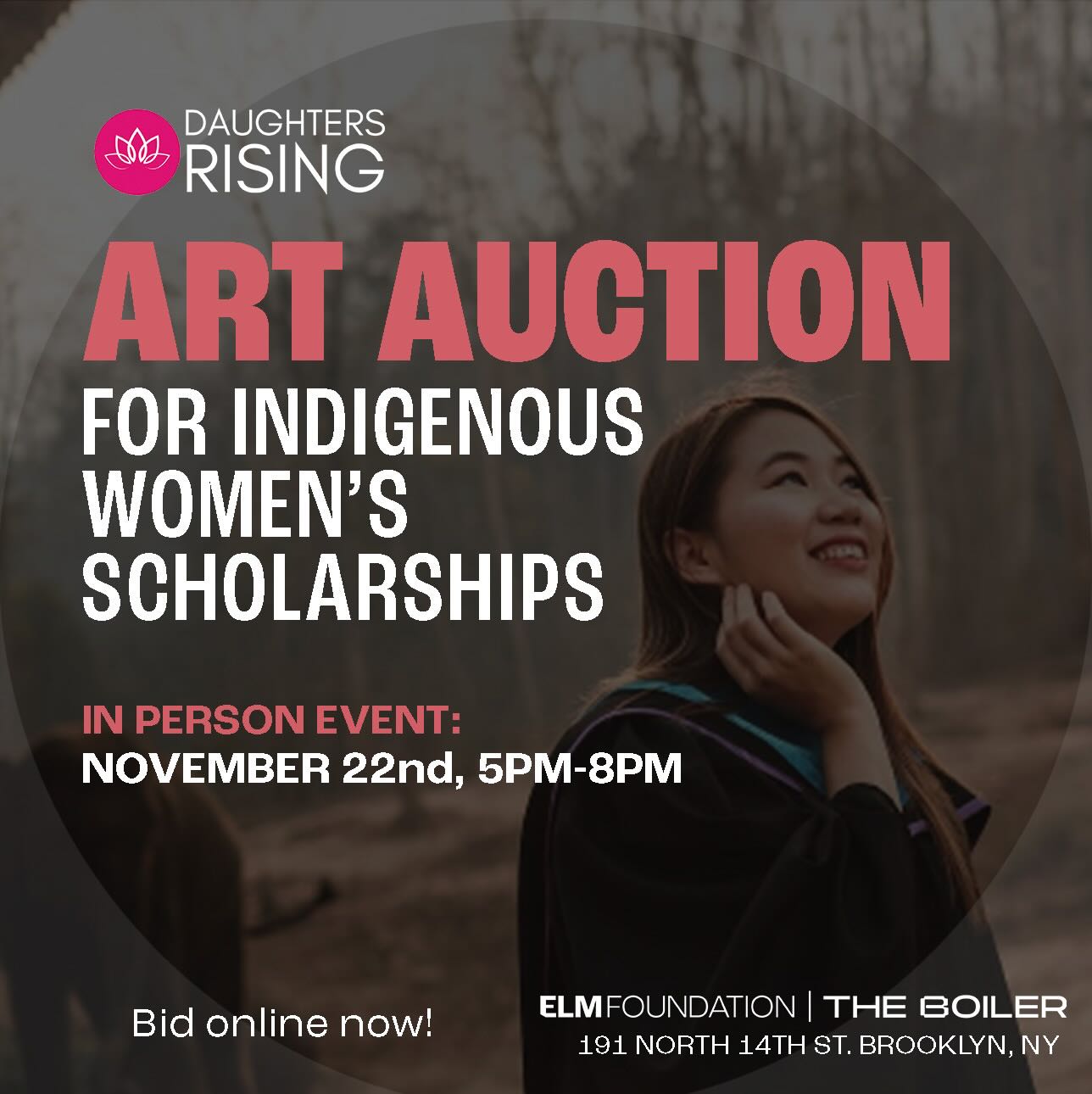 We are proud to host another annual fundraising event for @DaughtersRisingThailand. Join us this Saturday for an in-person art auction where you can support scholarships for refugee women AND collect a beautiful piece of artwork.
In Person Event: Saturday, November 22nd, 5-8pm
Where: ELM Foundation | The Boiler
You can also bid online now! Go to the link in our bio or to @DaughtesrRisingThailand.
@DaughtersRisingThailand is an anti-human trafficking, women's empowerment NGO in Thailand co-founded. For the past 8 years their scholarship program has helped ethnic minority and refugee women from Myanmar pursue their dreams of higher education--supporting 128 young women to date for whom university would otherwise be impossible.
Education is the key for these young women to fight exploitation and break cycles of poverty in their communities. Help keep these students safe and in school, while adding a beautiful piece of artwork to your collection!