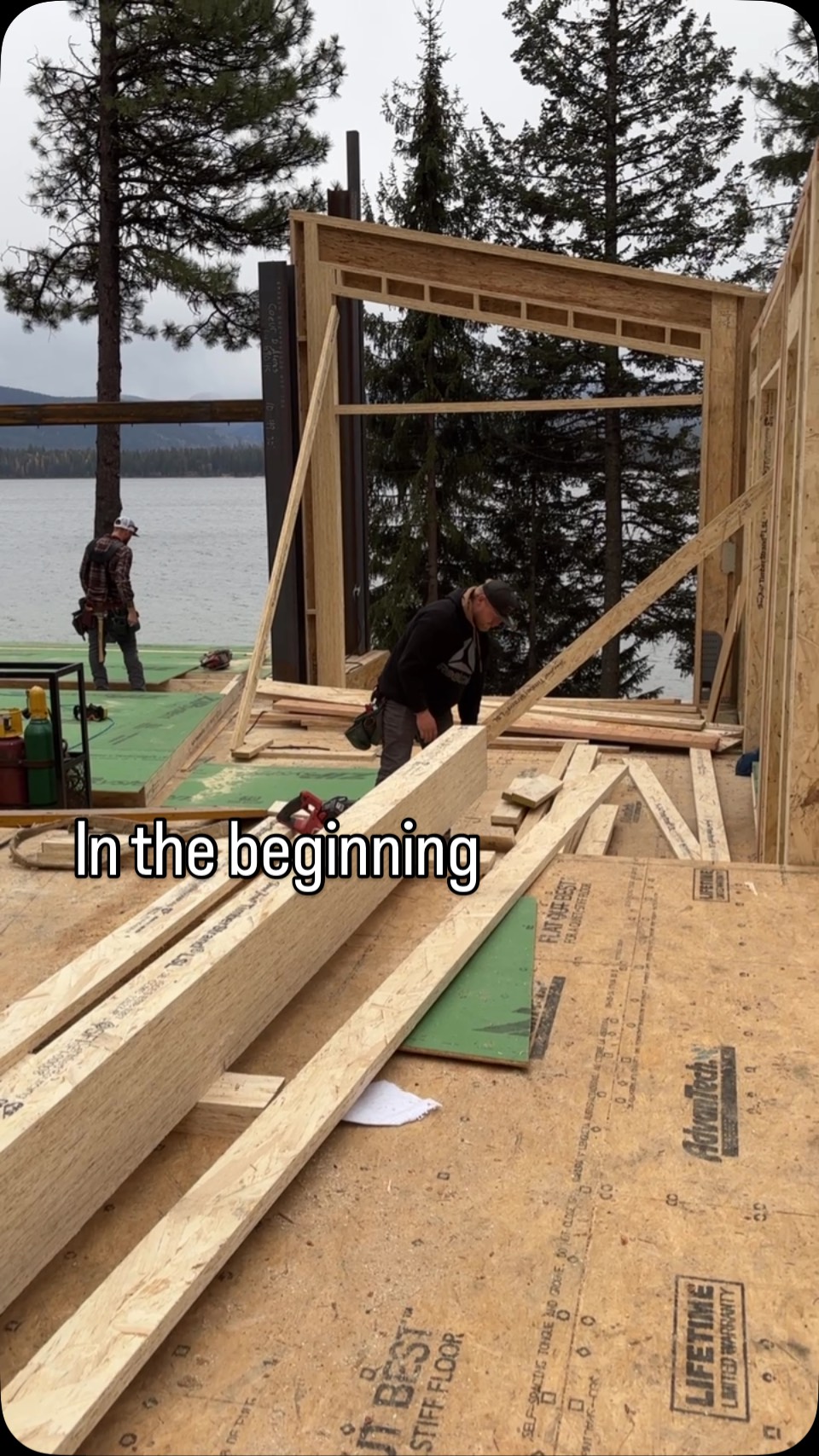 Hear that? It’s a timeless sound. The beginning of a home takes shape with a skeleton of lumber & steel. In this case LVL wood for straight walls, structural I beams for support. It’s cool to see expert framers who make it look simple! MM
@mountain_element_construction
#mccall#boiseinteriordesigner#lakehouseliving