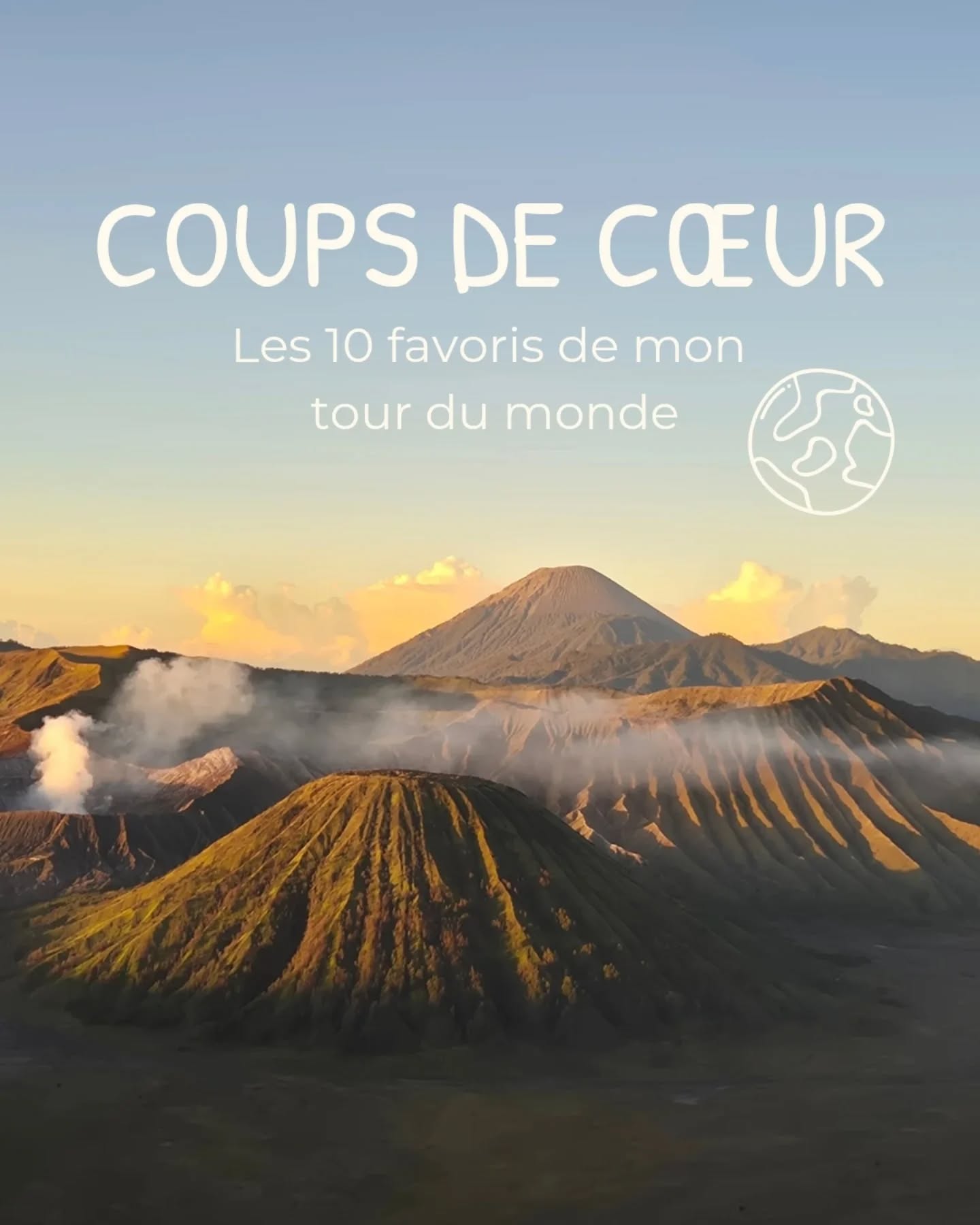 🌍 Les 10 plus gros coups de cœur de mon tour du monde
Il y a les lieux qu’on visite… Et ceux qui restent, longtemps après être rentré(e).
Voici ceux qui ont marqué mon tour du monde, pour des paysages, des rencontres, des émotions ✨
1️⃣ Une journée dans les villages des Karen blancs – Thaïlande
2️⃣ Le Salar d’Uyuni – Bolivie
3️⃣ L’île de Kapas – Malaisie
4️⃣ La boucle du plateau des Bolavens en scooter – Laos
5️⃣ Bryce Canyon – États-Unis
6️⃣ La traversée de la baie d’Ha Long terrestre – Vietnam
7️⃣ La découverte du Mont Bromo – Java
8️⃣ L'immersion dans la favela de Rocinha – Brésil
9️⃣ Les cenotes – Mexique
🔟 La région du café – Colombie
Un tour du monde, ce n’est pas une liste de pays. Ce sont des instants qui te changent.
Et toi, lequel te fait le plus rêver ?
Dis-le-moi en commentaire 🌍✨
#tourdumonde #ctravel #travelplanner #itineraire #voyage #travelmemories #backpack #coupsdecoeur #voyageauthentique #travelinspiration