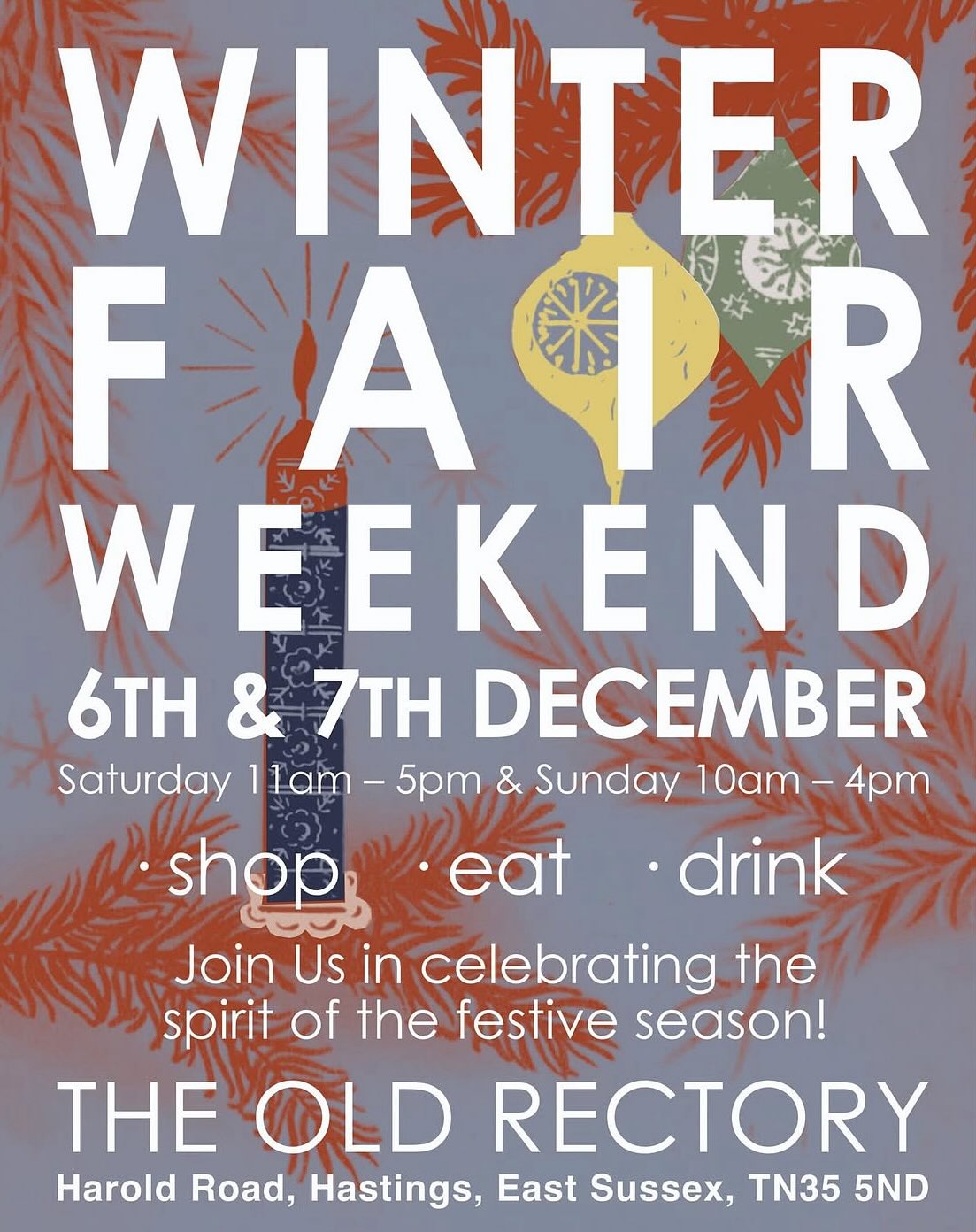 We’re excited to share that we’ll be serving our freshly brewed coffee at @theoldrectoryhastings Winter Fair! ❄️☕️
Join us - along with some incredible local makers - at @theoldrectoryhastings on:
📅 Saturday 6th December | 11am–5pm
📅 Sunday 7th December | 10am–4pm
Swing by, warm up with a cuppa, have a chat, and stock up on your favourite Rye Bay Coffee goods☕️
We can’t wait to see you there!