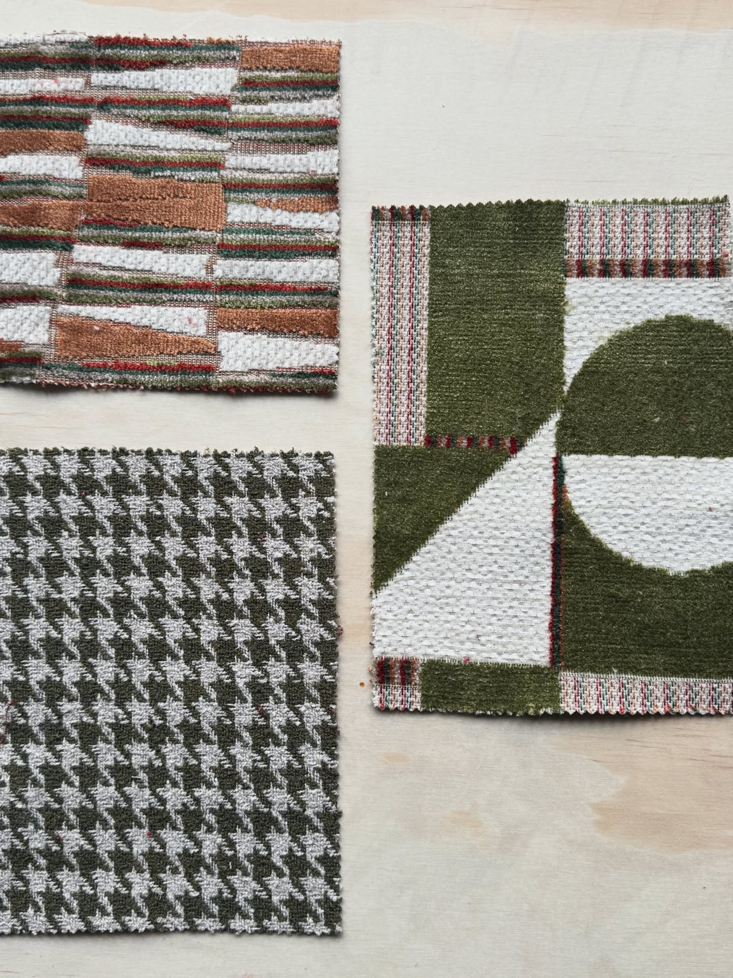 Not bad! New upholstery fabrics in the atelier.