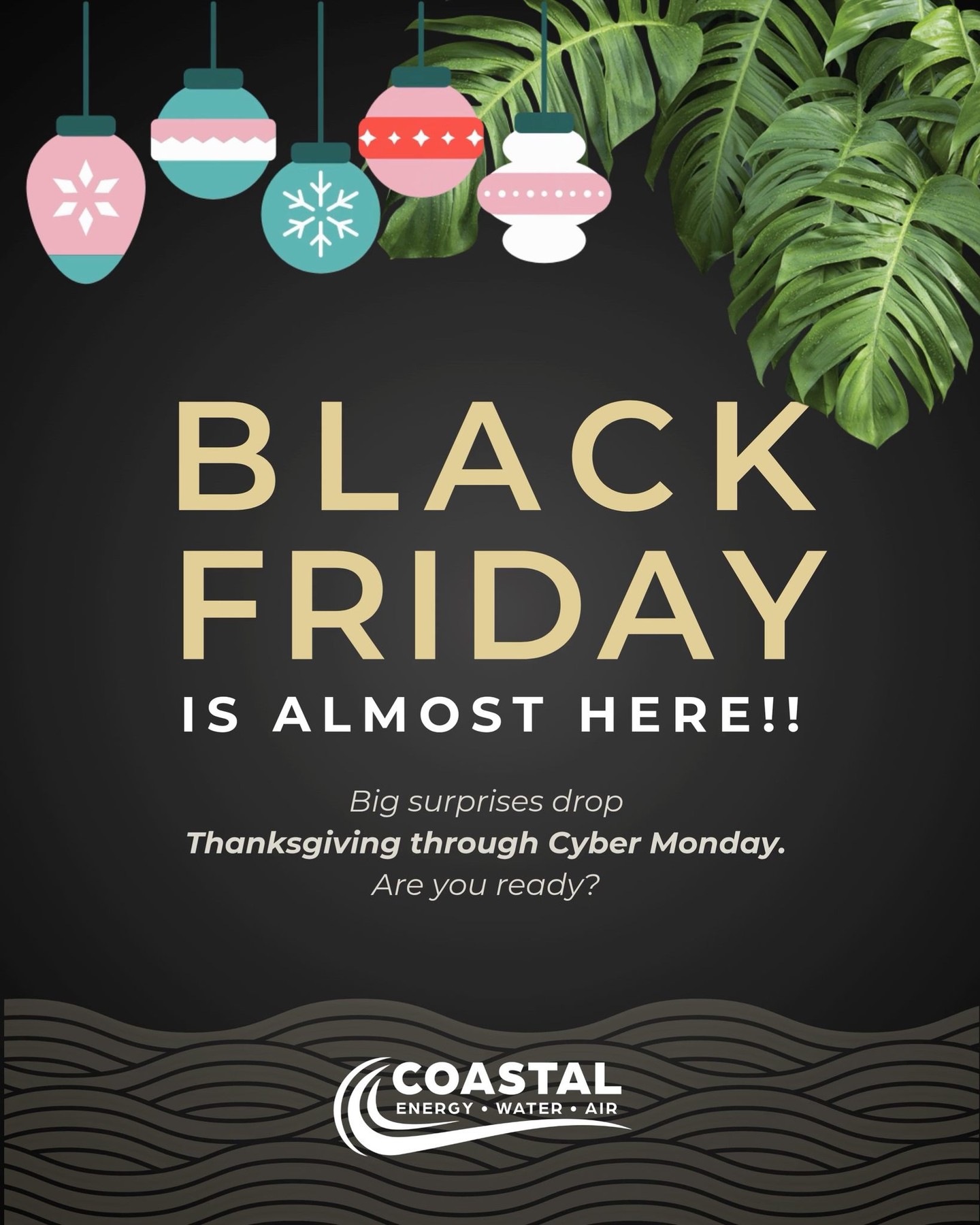 Skip the giant bow on the driveway this year — give a gift your family uses 365 days a year. A whole-home water system costs less, saves you more, and never needs premium gas. 😉
Big Black Friday surprises are on the way…
#BlackFriday #HolidayDeals #HomeUpgrades #CleanWaterForAll #WaterFiltration #HealthyHome #FloridaHomes #CoastalEnergyWaterAndAir #WaterTreatment #GiftSmarter #HomeRenovation #CyberMonday