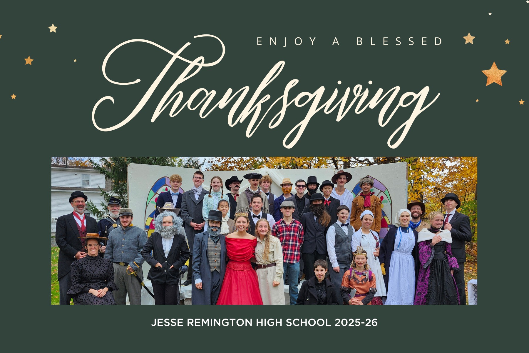 Grateful for our students, families, staff and the Christ-centered community that makes JRHS feel like home. Happy Thanksgiving!
