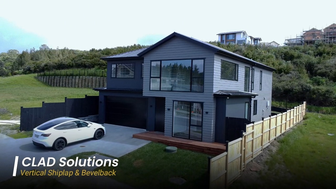 Grey on Grey!
This Long Bay home mixes light Bevelback with dark Vertical Shiplap for a clean, modern look that’s all about simple, sharp lines.
✨ Cladding: Shera fibre cement
🛠️ Profiles: Vertical Shiplap MS200 & Bevelback 180
👉 Talk to us about your project.
#CLADSolutions #cladding #nzhome #fibrecement #weatherboard