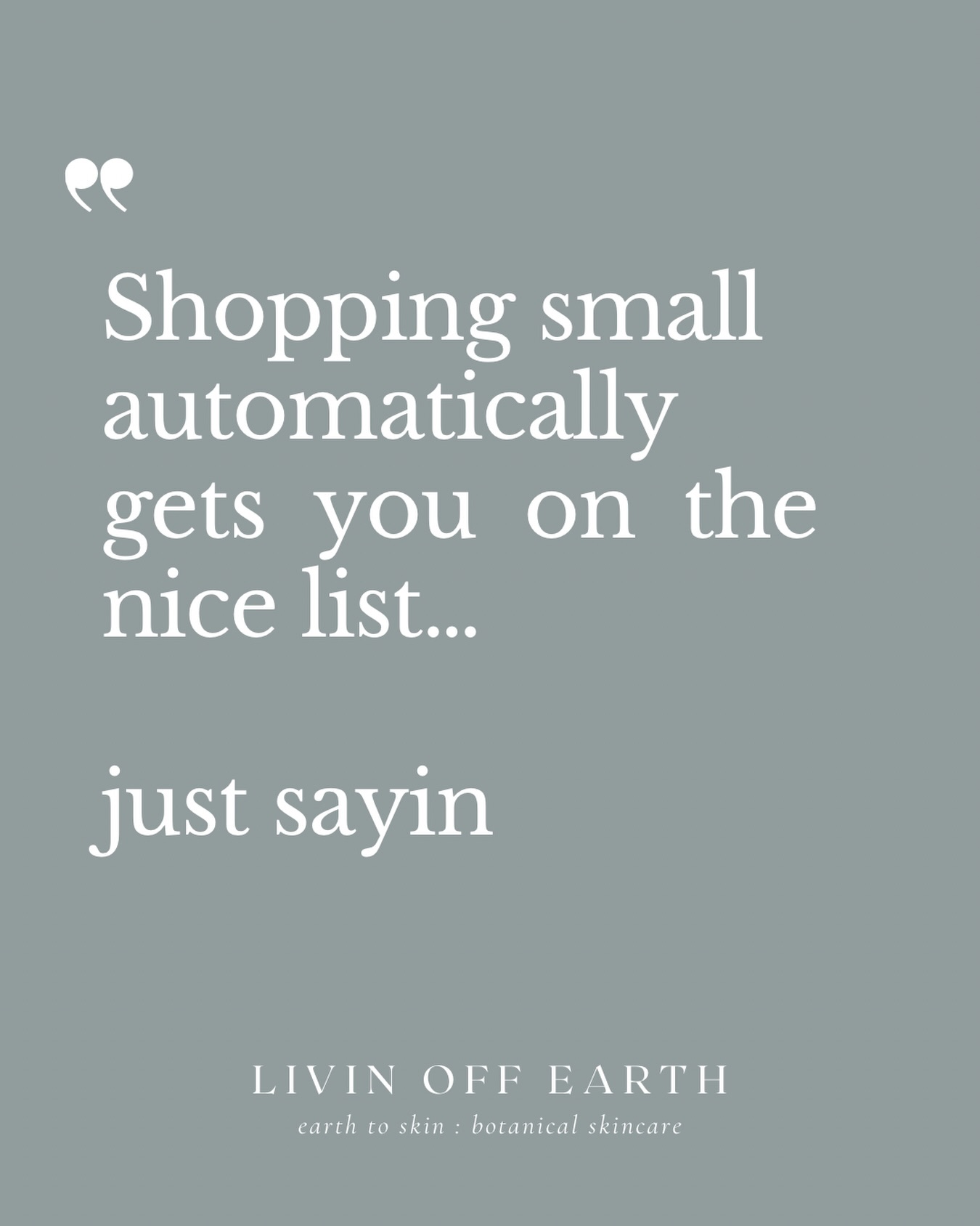 It’s that time of year again! 🎄
We know money is tight these days, but consider shopping small this season. Your supporting people who work hard to pay bills, care for their family, and put their heart and soul into their business.
Large corporations aren’t doing a happy dance when an order comes in, but Small Business Owners are. 🥰
Skincare makes a wonderful gift for Christmas because you’re giving them something they actually want and need. Who doesn’t want that???
So as your shopping pull out those saved business cards, shop at your local festivals and markets and support your small businesses.
We Thank you ♥️