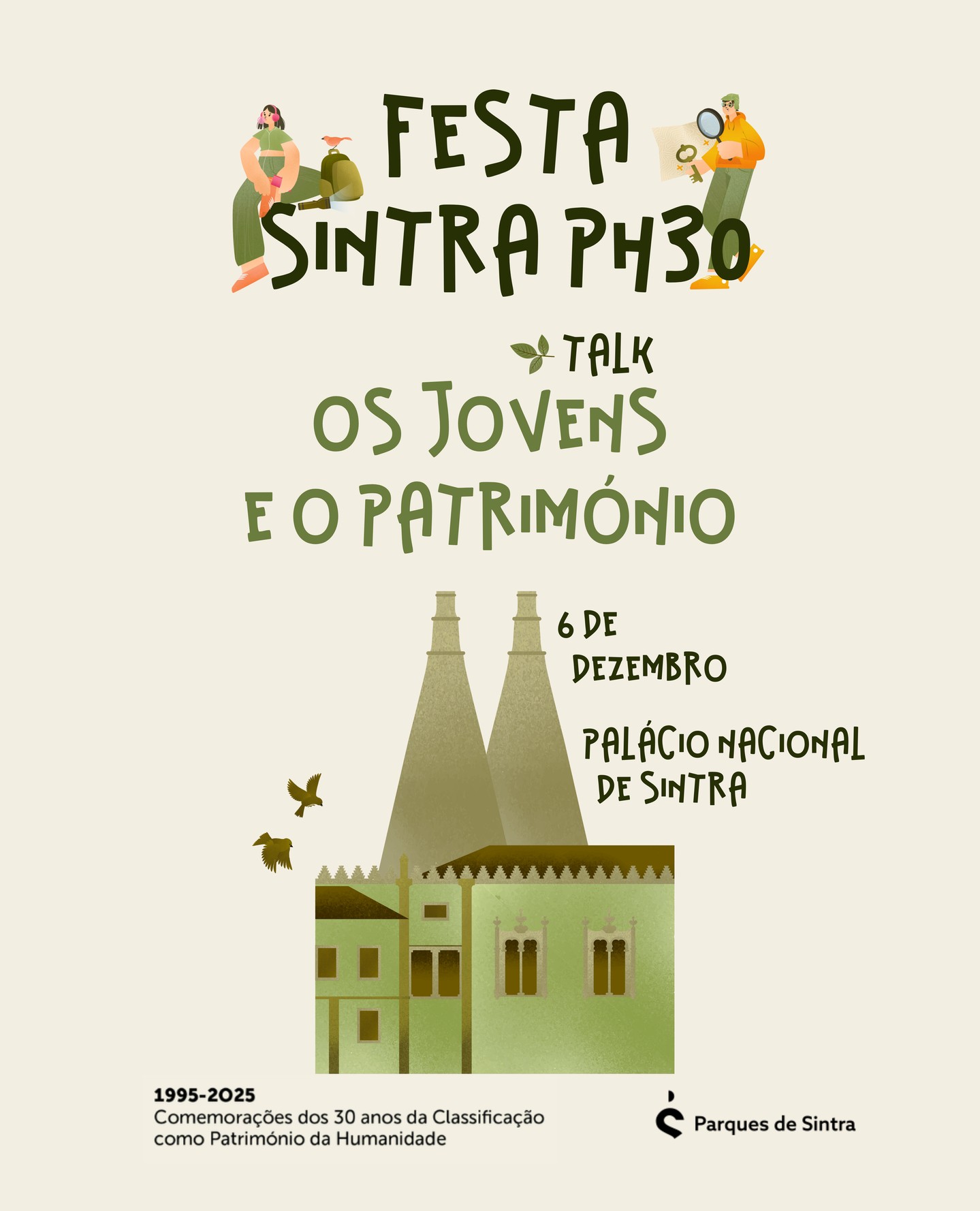 📣🙋♀️ TALK: "Os Jovens e O Património" - Festa Sintra PH30
🗓️ Dia 6 de dezembro, 14H00
📍 Sala dos Cisnes do Palácio Nacional de Sintra
Como se convocam os jovens - seres humanos em crescimento acelerado, inundados de inúmeros estímulos, prenhos de energia, vontade e curiosidade - para se tornarem os primeiros entusiastas e, sobretudo, criadores de futuro relativamente a este Bem Colectivo que é o Património Cultural?
Porque é que conquistar os mais novos para o Património Cultural é relevante – tanto para o Património, como para os miúdos?
🪑 Com:
La Paranza Social Cooperative (Catacumbas de Nápoles @catacombedinapoli
- Prémio Europa Nostra 2023)
Paulo Pires do Vale (@plano.nacional.das.artes)
Mário Linhares @linhares.mr
(@zambujal360)
António Carlos Cortez, Professor e Poeta @antoniocarloscortezpoesi
Jovens Sintra PH30
Entre outros...!
➡️ PARTICIPAÇÃO GRATUITA sujeita a inscrição prévia em ph30.parquesdesintra.pt (link na bio)
*Lugares limitados
(Os primeiros 13 inscritos terão também acesso à visita exclusiva das 11H00, no Palácio Nacional de Sintra.)
#sintraph30 #talk #patrimóniocultural #worldheritage #opatrimónioécool #festasintraph30 #palácionacionaldesintra
