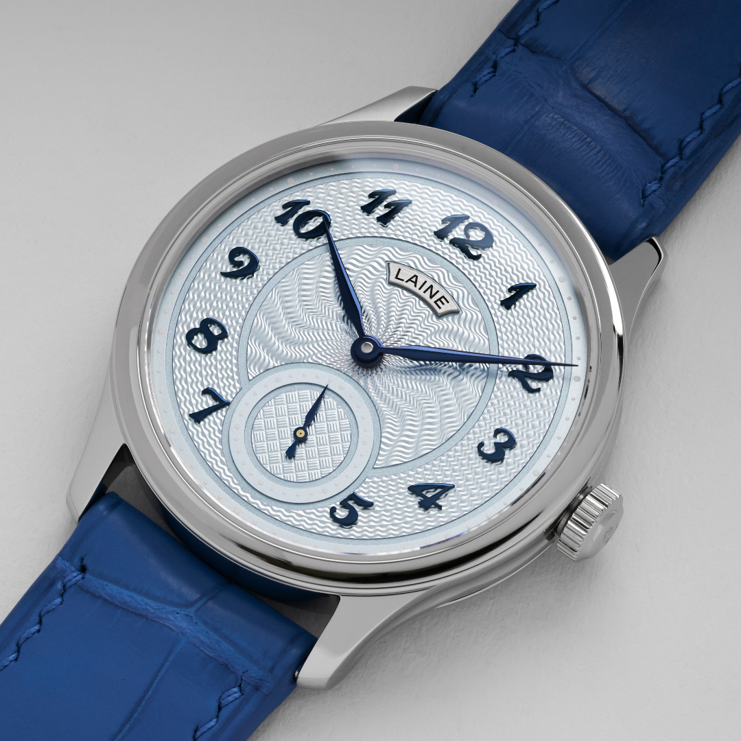 A first for us and it arrives just in time for the season.
We wanted something gentle yet alive and so came 'Almond-Green', with its quiet mint glow. It might looks sky-blue in photos,
but in person, there’s a hint of mint that makes it magic.🫠🍀
#custommade #bespoke #guilloche #torstilaine #watchfam #lainewatches #watch #microrotor #swisswatches