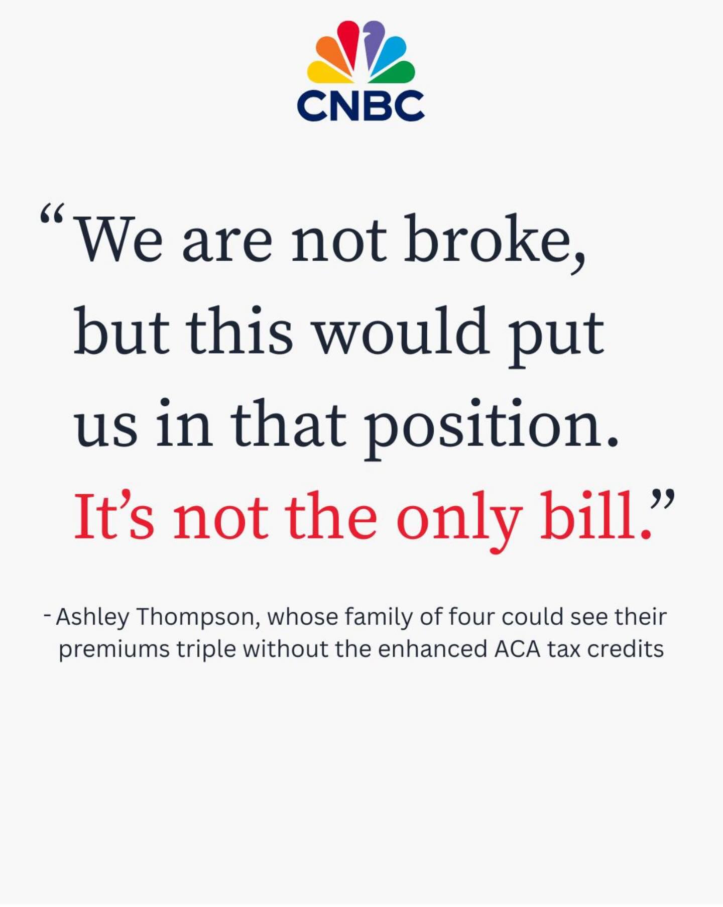If Congress doesn’t act to lower health care costs, families like Ashley’s will be forced to choose between paying sky-high premiums or going uninsured.
Extending the enhanced ACA tax credits is pro-family, pro-small business, and pro-American. It means parents can keep their kids covered, entrepreneurs can keep their doors open, and communities can stay healthy.
Tell Congress: keep health care affordable. Extend the enhanced ACA tax credits now.
#ACA #HealthCare #FamiliesFirst